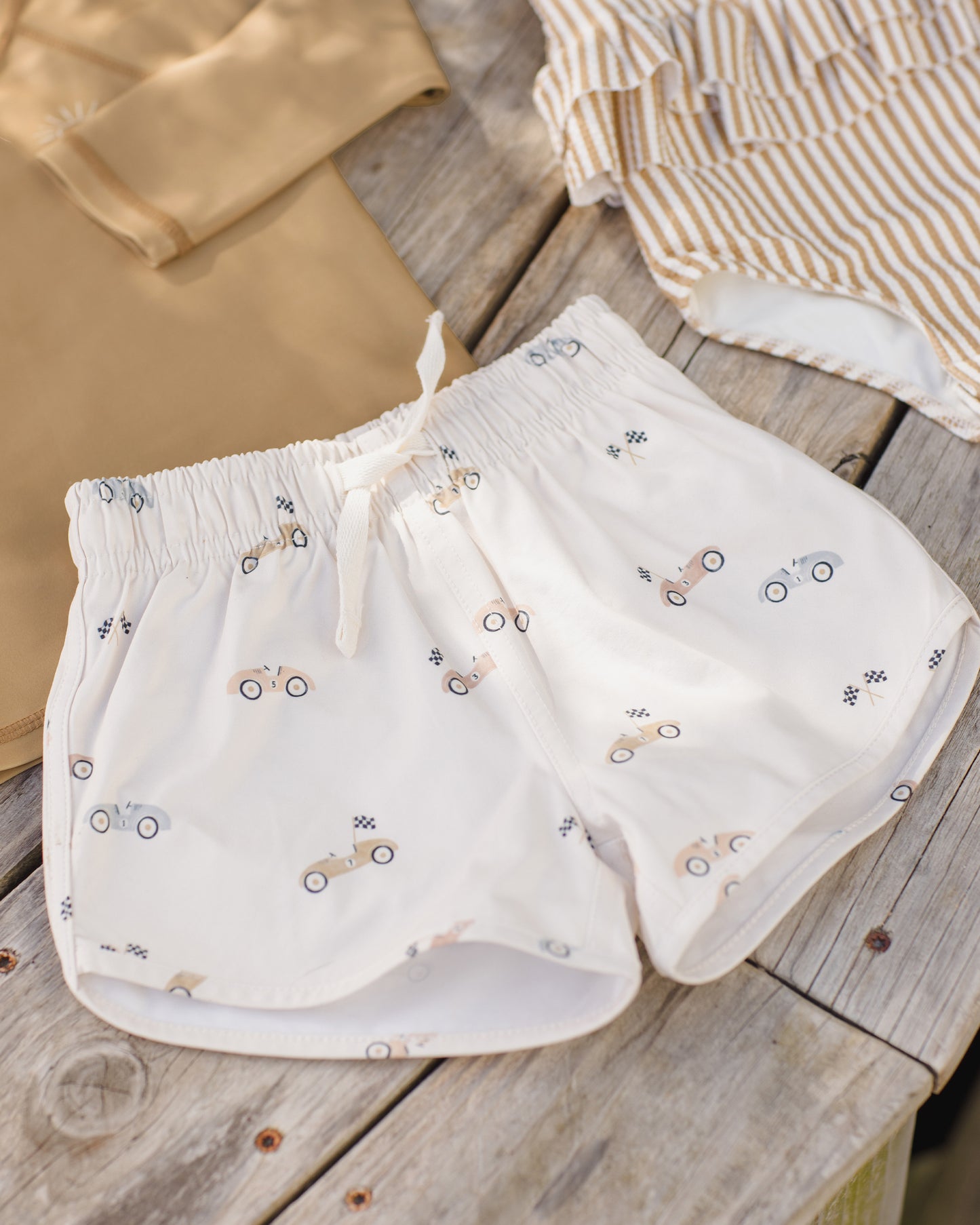 Boys Swim Short Race Car - Rylee + Cru | Kids Clothes | Trendy Baby Clothes | Modern Infant Outfits |