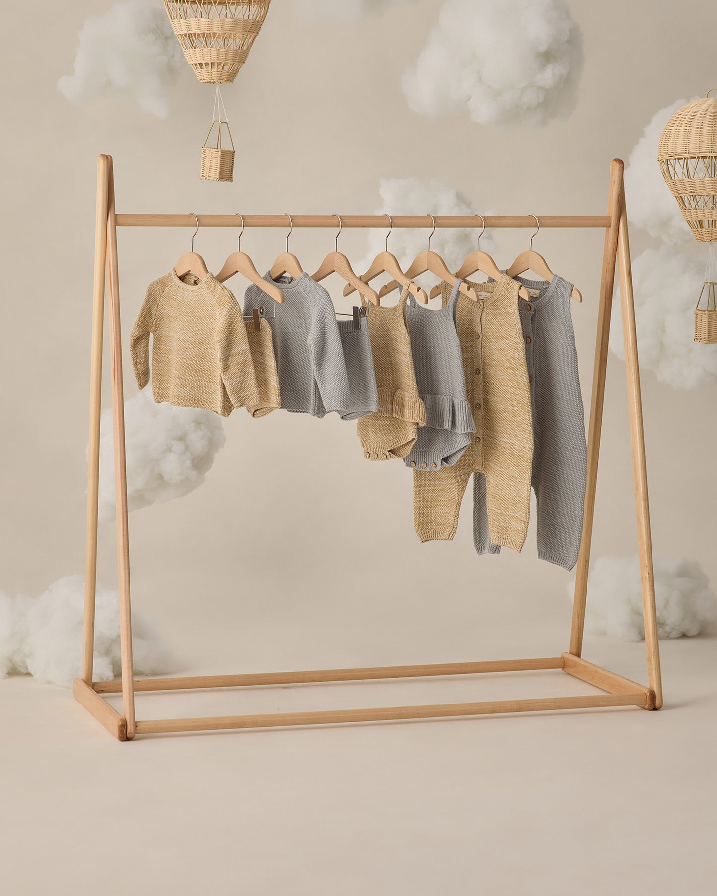 Knit Jumpsuit Heathered Honey - Rylee + Cru | Kids Clothes | Trendy Baby Clothes | Modern Infant Outfits |