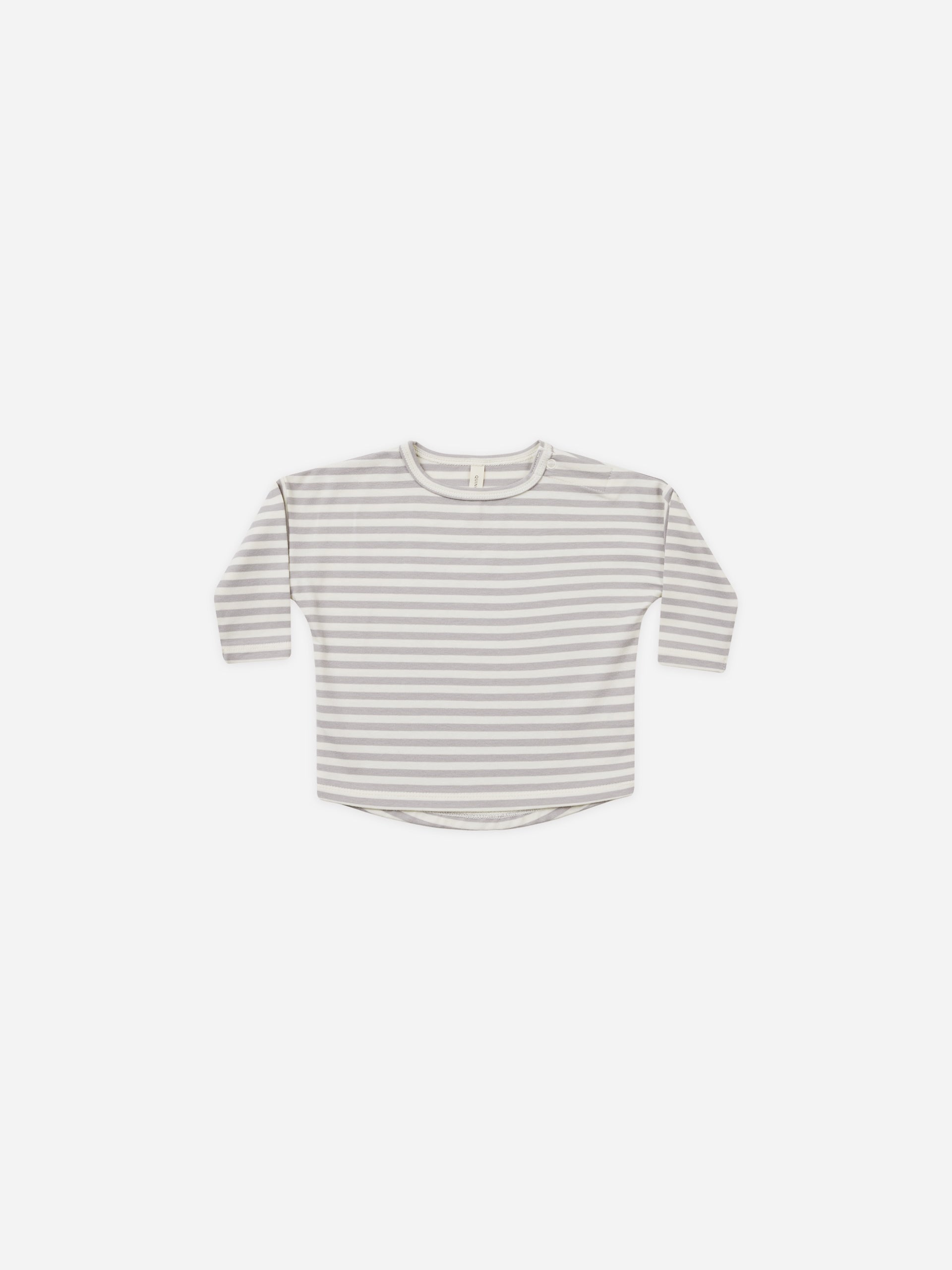 Long Sleeve Tee || Periwinkle Stripe - Rylee + Cru | Kids Clothes | Trendy Baby Clothes | Modern Infant Outfits |