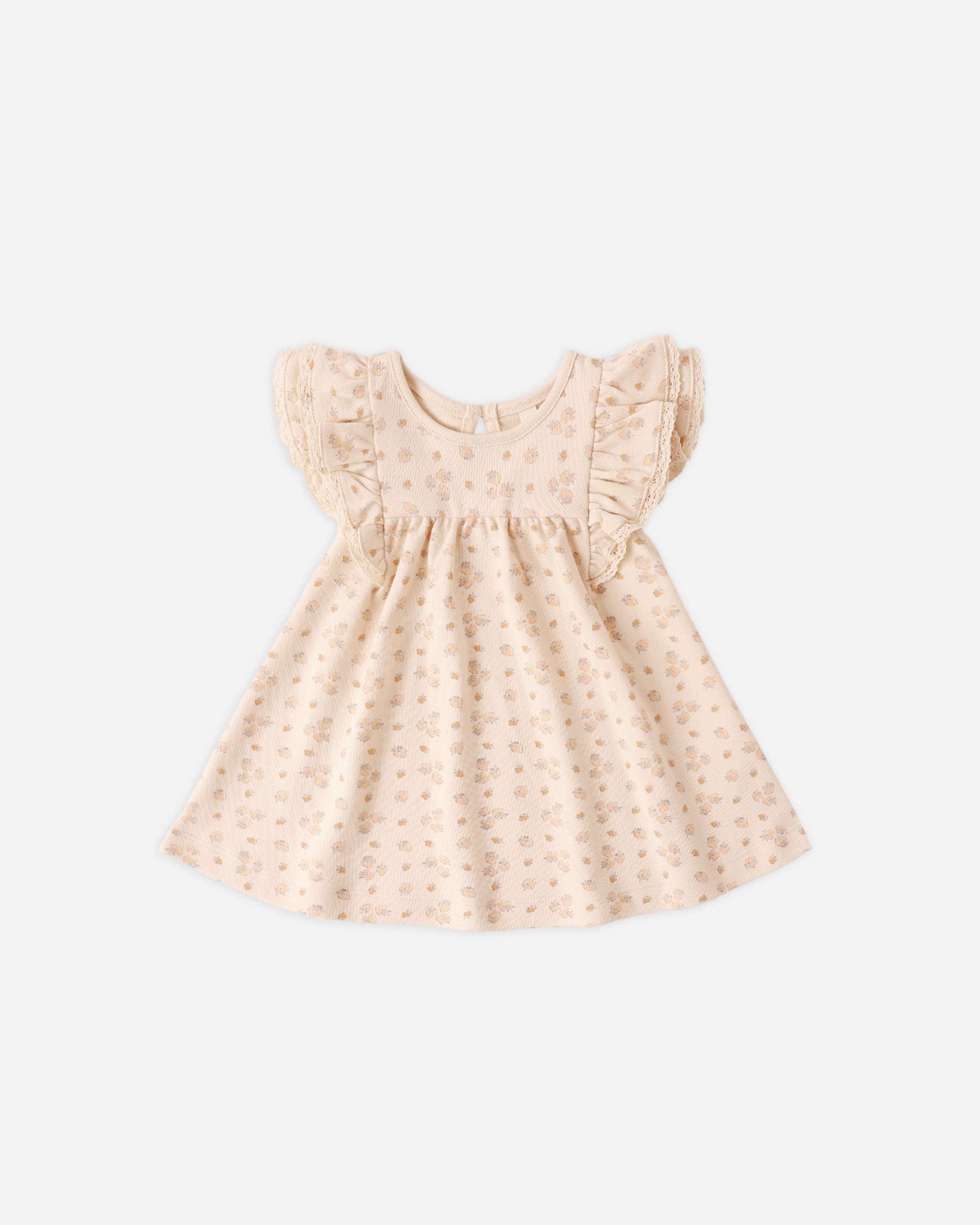 kaye flutter sleeve mini dress Flutter Dress Strawberries – Quincy Mae