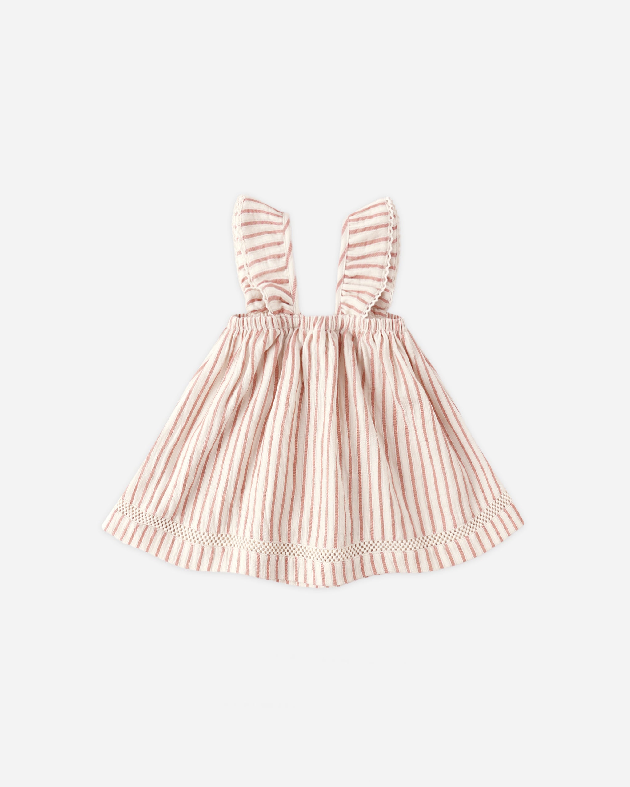 quincy heritage mini dress Quincy Mae Ruffle Tank Dress- Vintage Stripe 3-6M