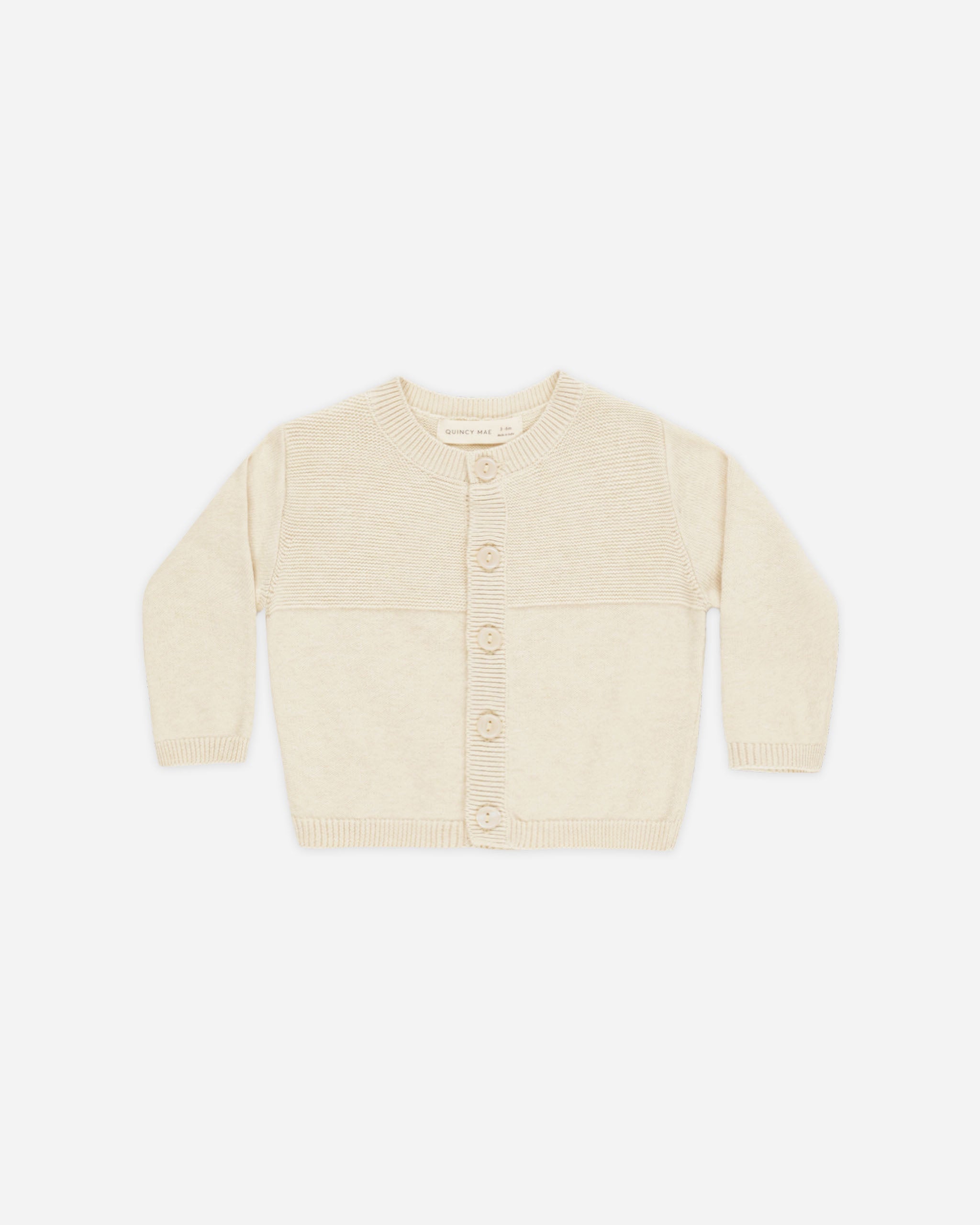 Knit Cardigan Heathered Natural – Quincy Mae