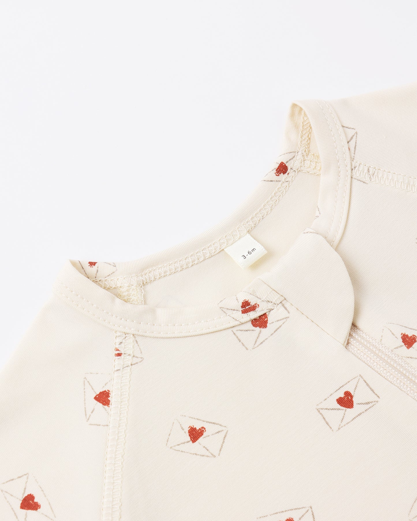 Bamboo Zip Footie Valentine