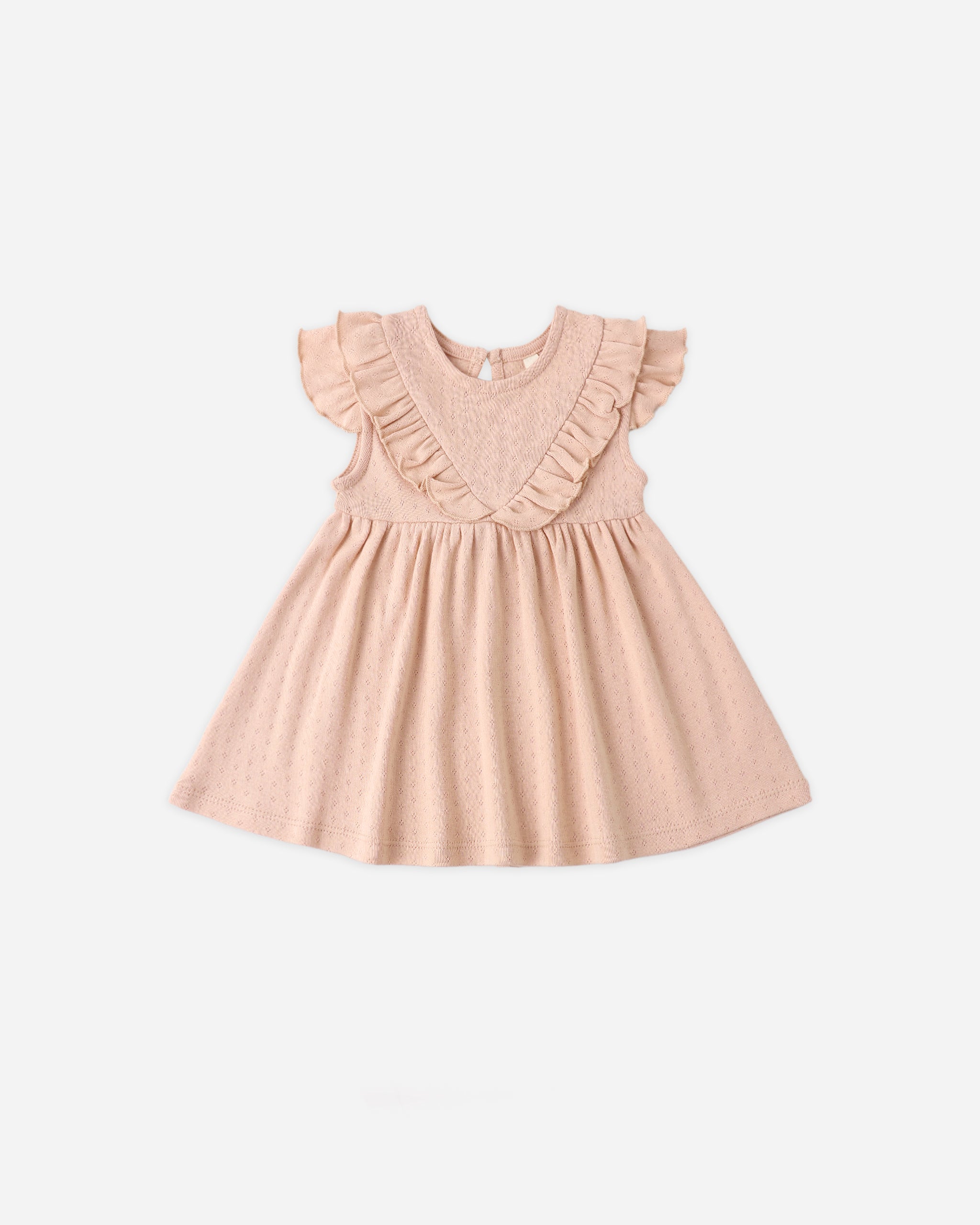 Sleeveless Ruffle V Dress Melon – Quincy Mae