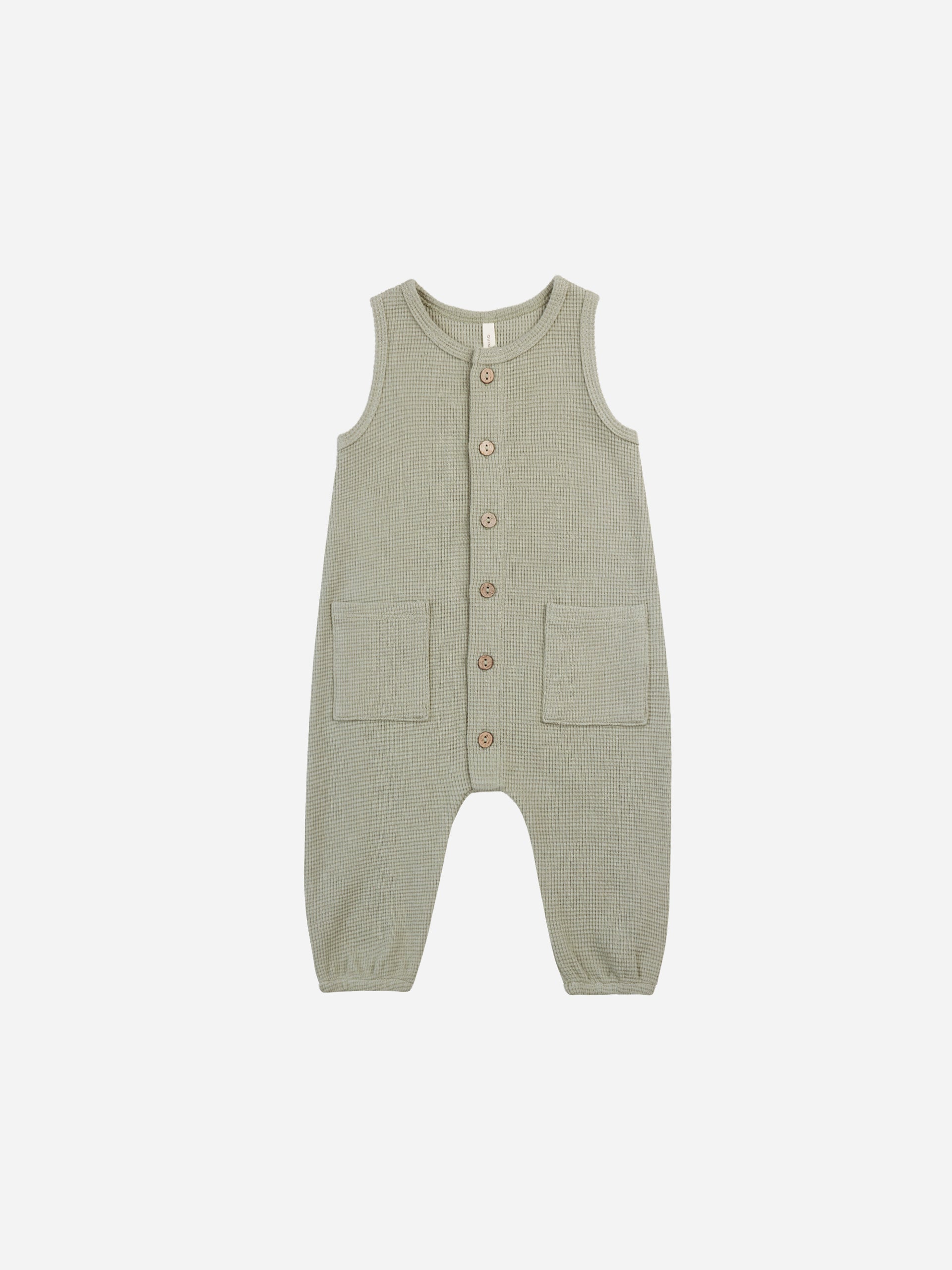 Waffle Jumpsuit || Sage - Rylee + Cru | Kids Clothes | Trendy Baby Clothes | Modern Infant Outfits |