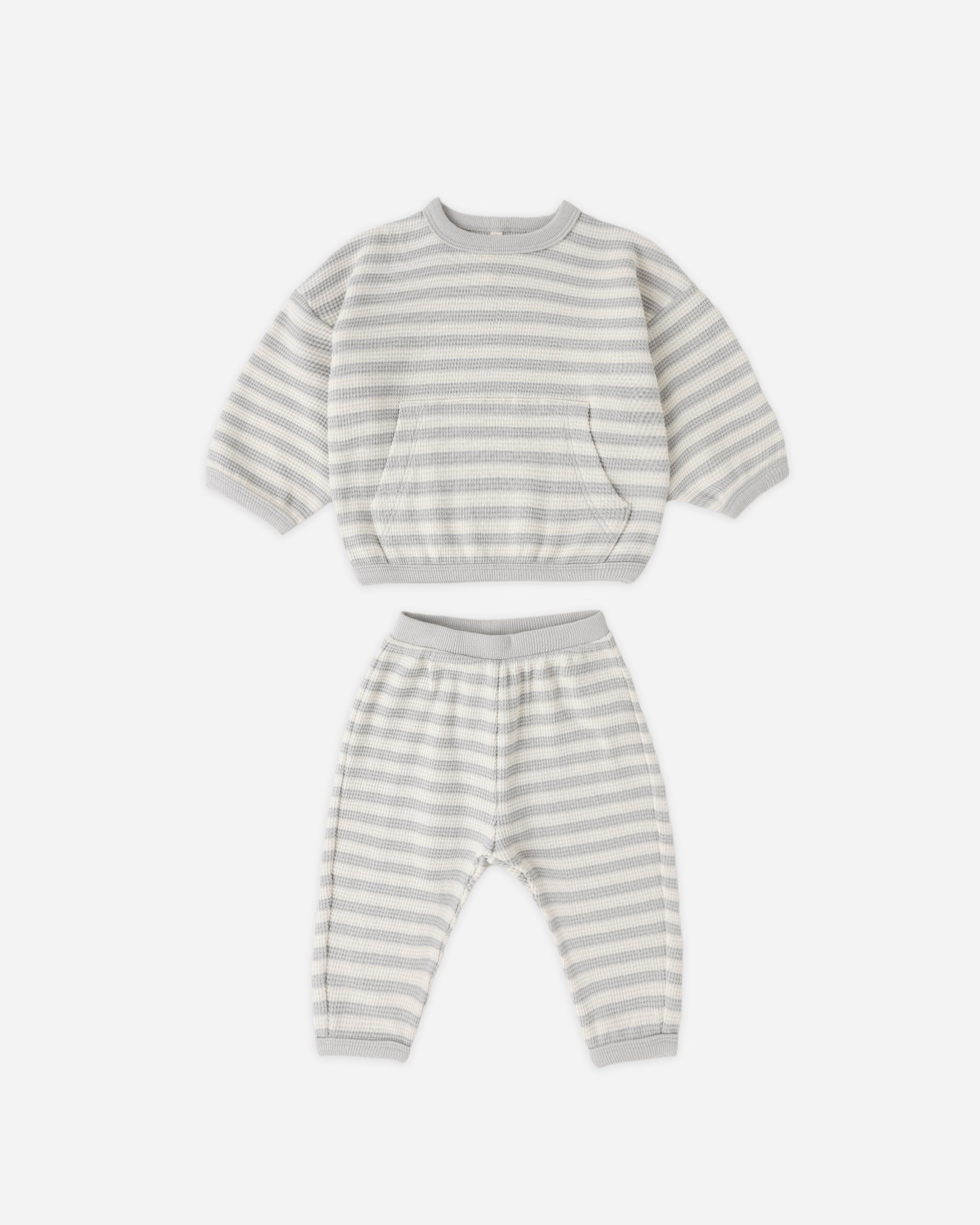 Waffle Sweater Set Sky Stripe – Quincy Mae
