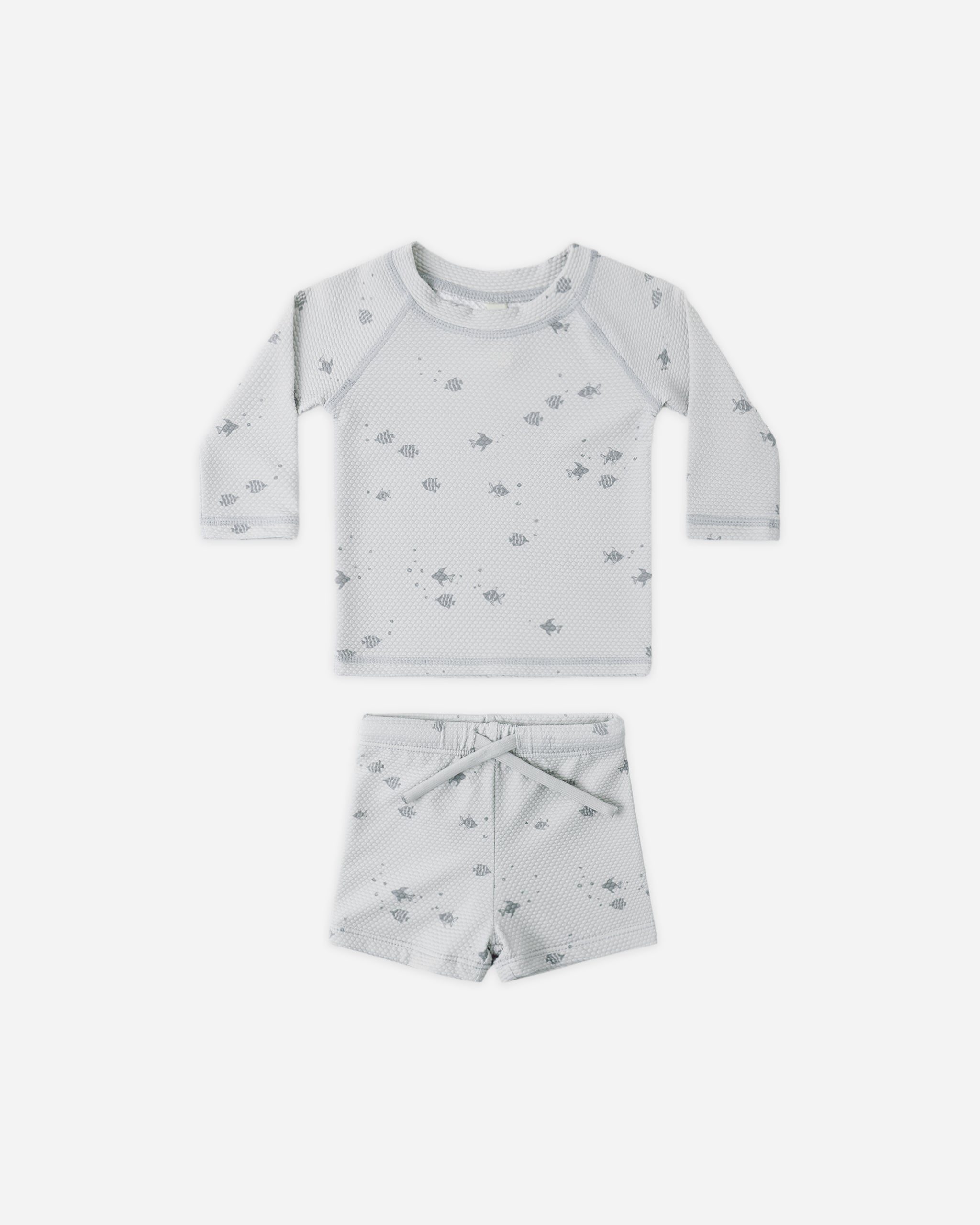 Finn Rashguard + Short Set Fish – Quincy Mae