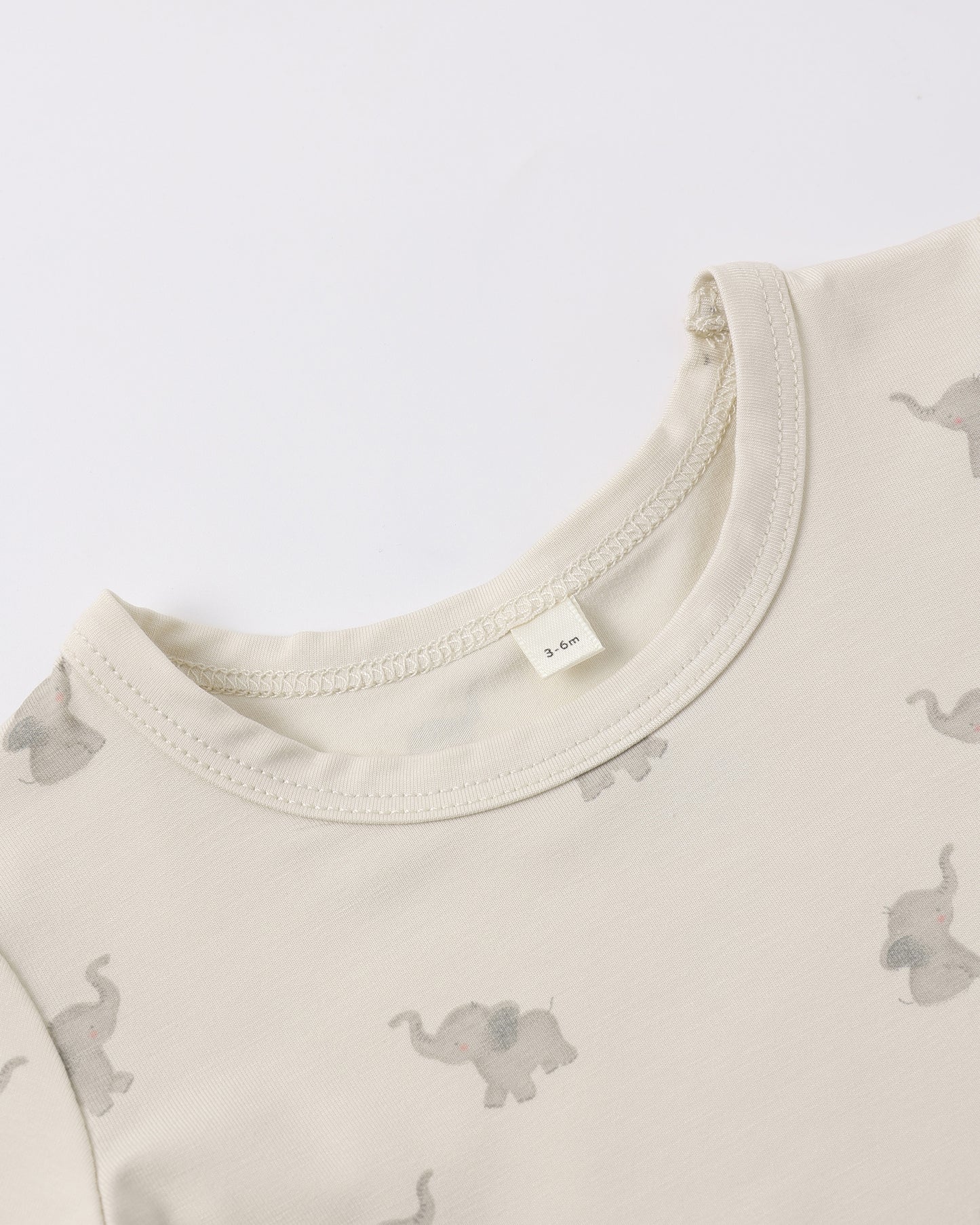 Bamboo Short Sleeve Bodysuit Elephants - Rylee + Cru | Kids Clothes | Trendy Baby Clothes | Modern Infant Outfits |
