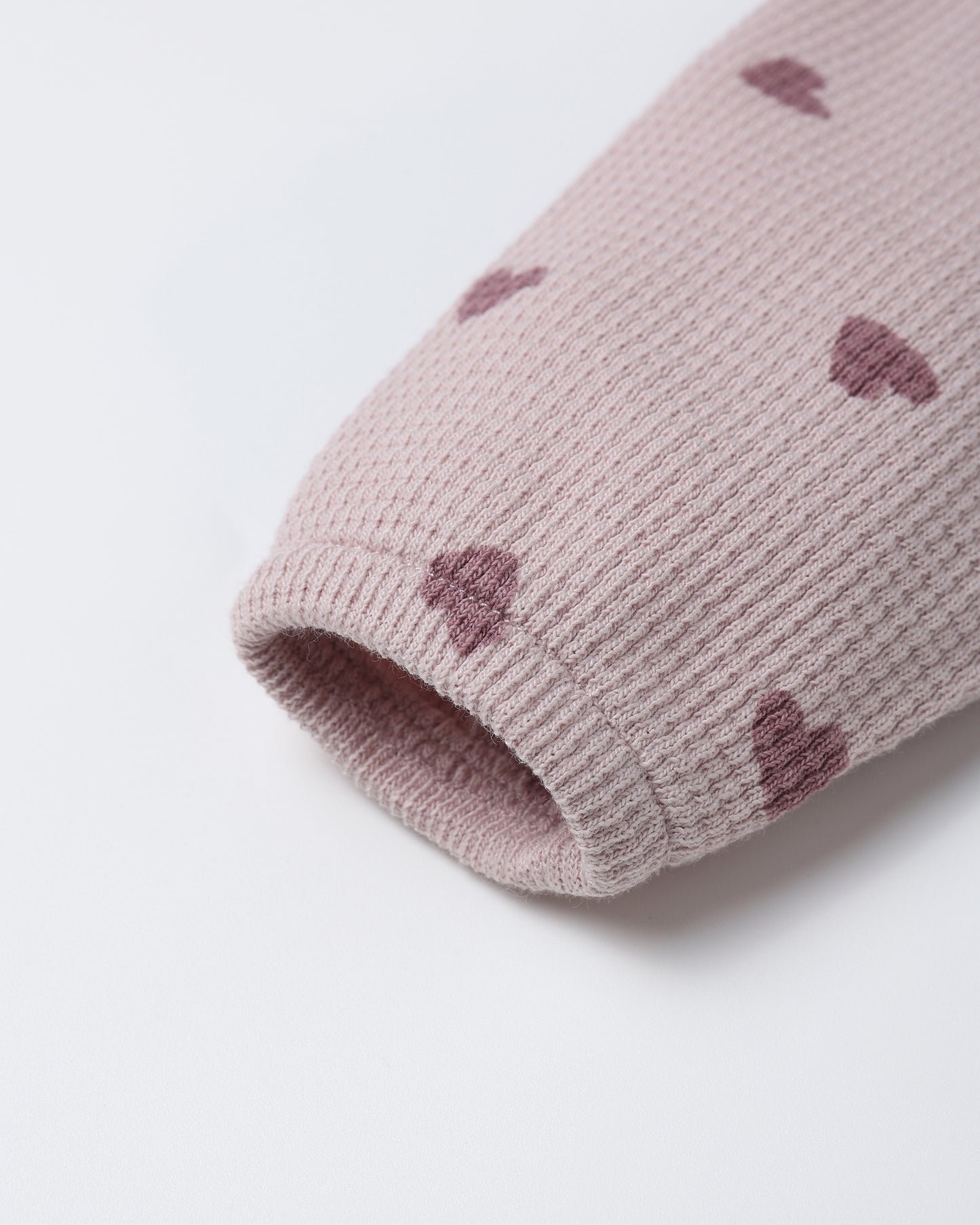 Waffle Long Sleeve Jumpsuit || Hearts - Rylee + Cru | Kids Clothes | Trendy Baby Clothes | Modern Infant Outfits |