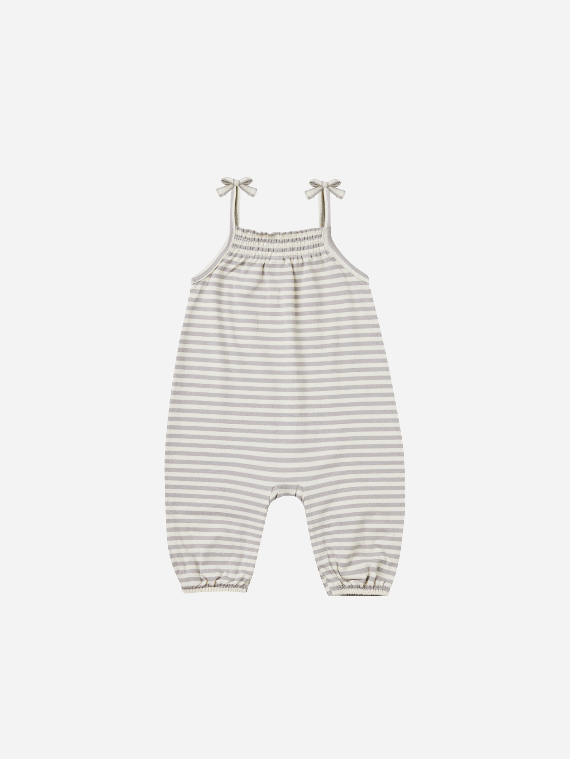 Smocked Jumpsuit || Periwinkle Stripe - Rylee + Cru | Kids Clothes | Trendy Baby Clothes | Modern Infant Outfits |