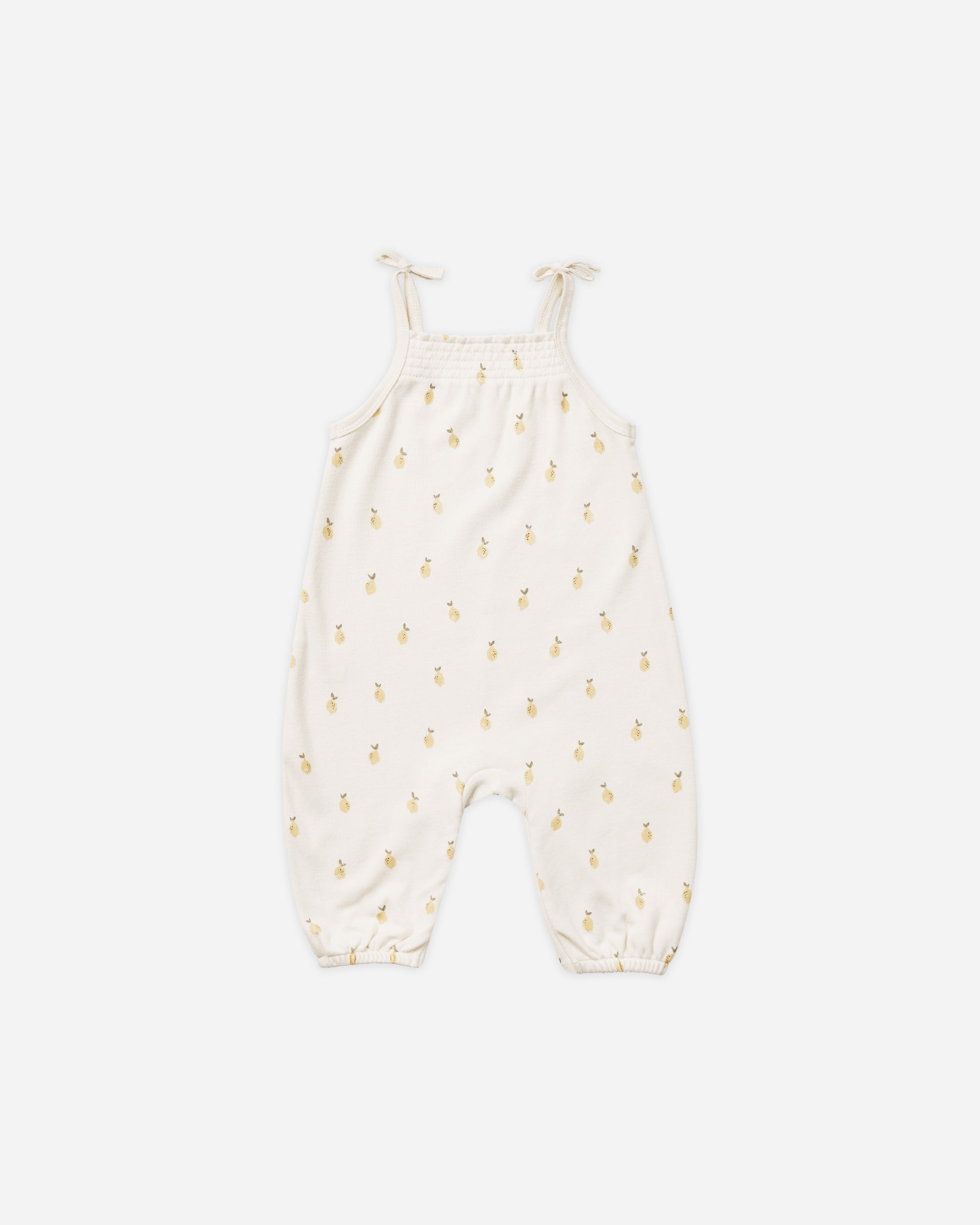 Smocked Jumpsuit || Lemons - Rylee + Cru | Kids Clothes | Trendy Baby Clothes | Modern Infant Outfits |
