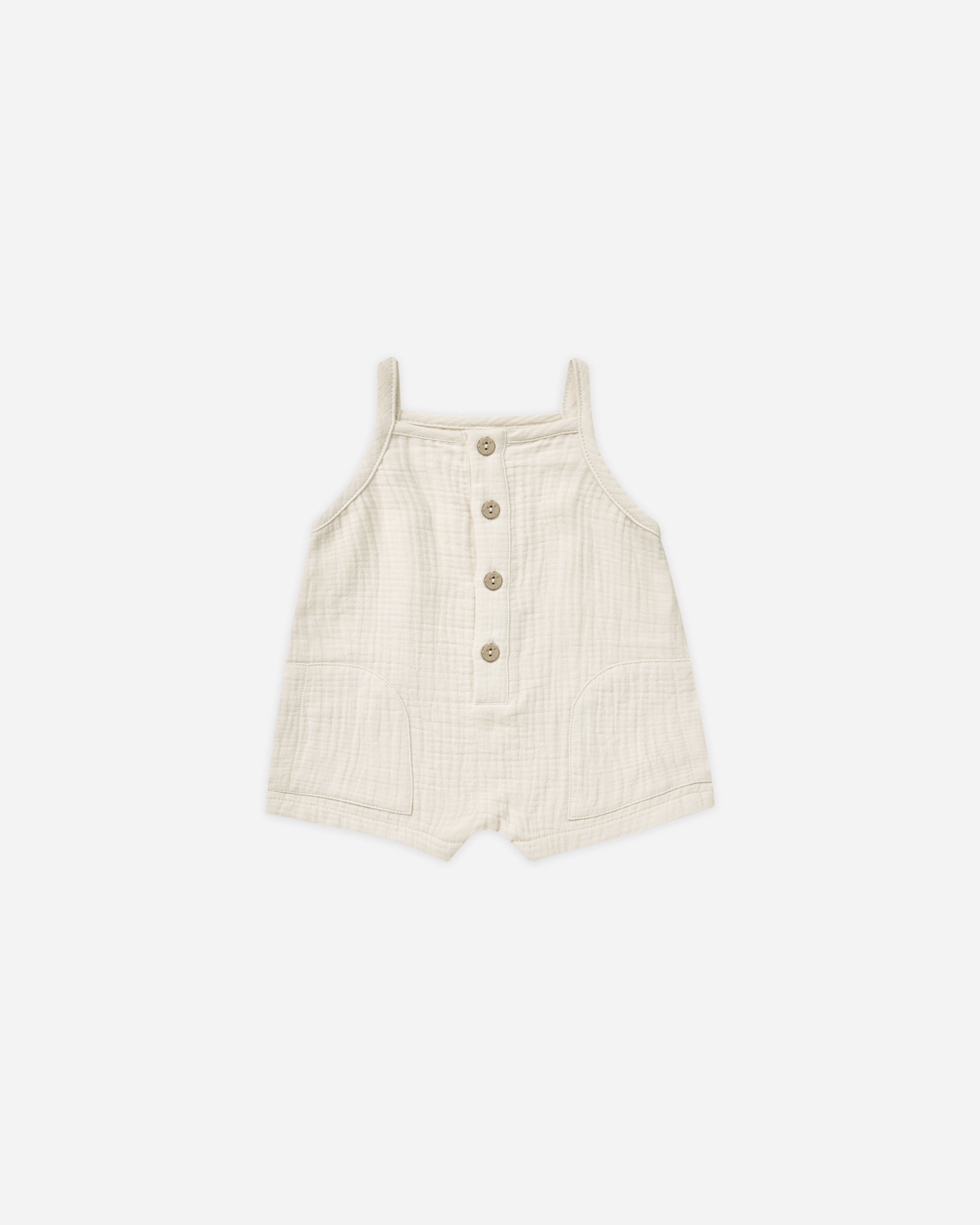 Oakley Romper || Natural - Rylee + Cru | Kids Clothes | Trendy Baby Clothes | Modern Infant Outfits |