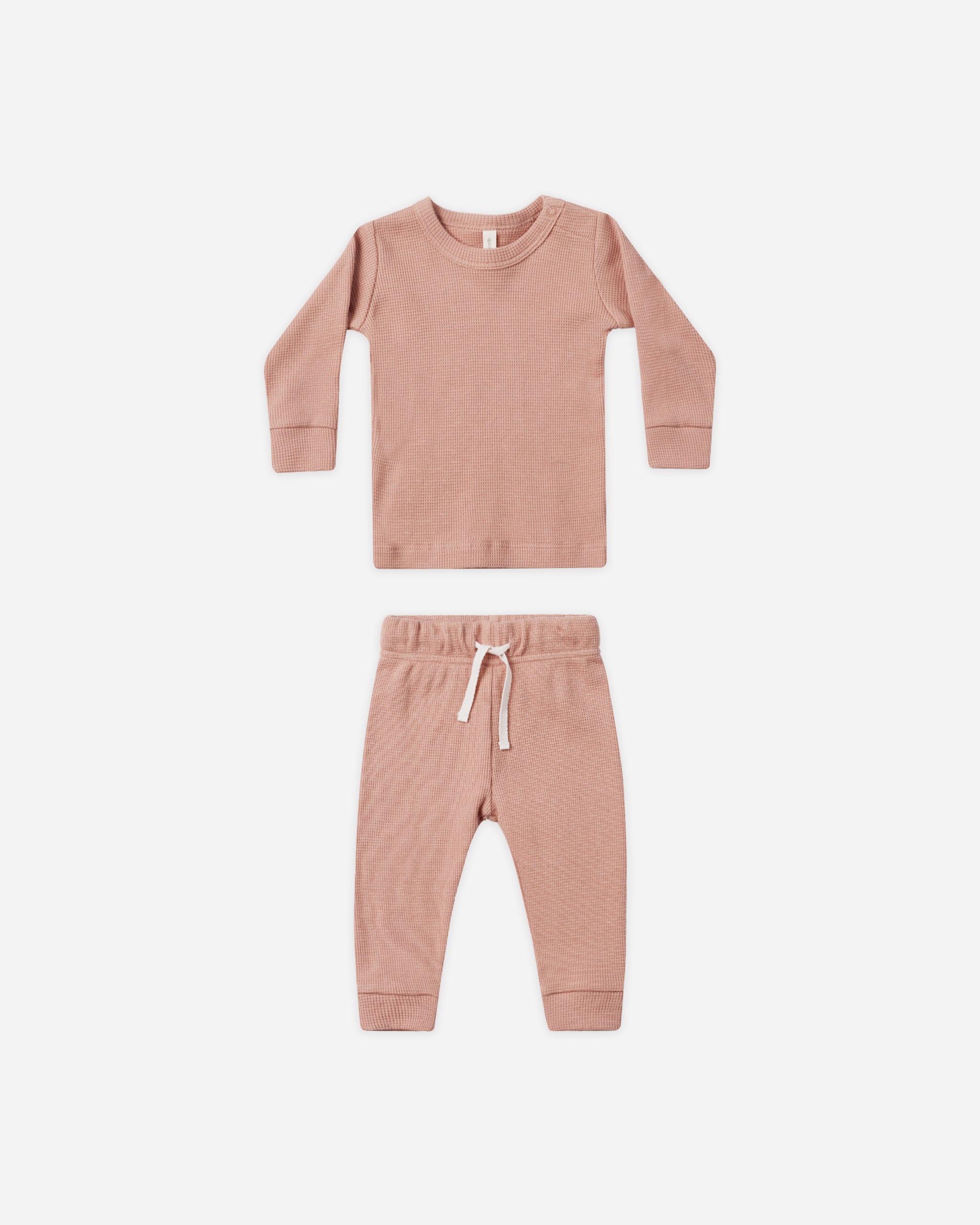 Waffle Top + Pant Set || Rose - Rylee + Cru | Kids Clothes | Trendy Baby Clothes | Modern Infant Outfits |