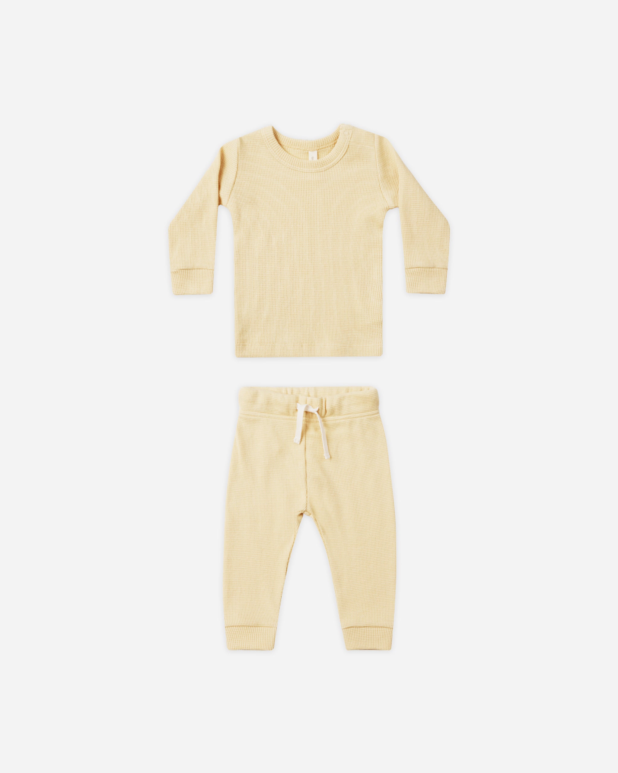 Waffle Top + Pant Set || Lemon - Rylee + Cru | Kids Clothes | Trendy Baby Clothes | Modern Infant Outfits |