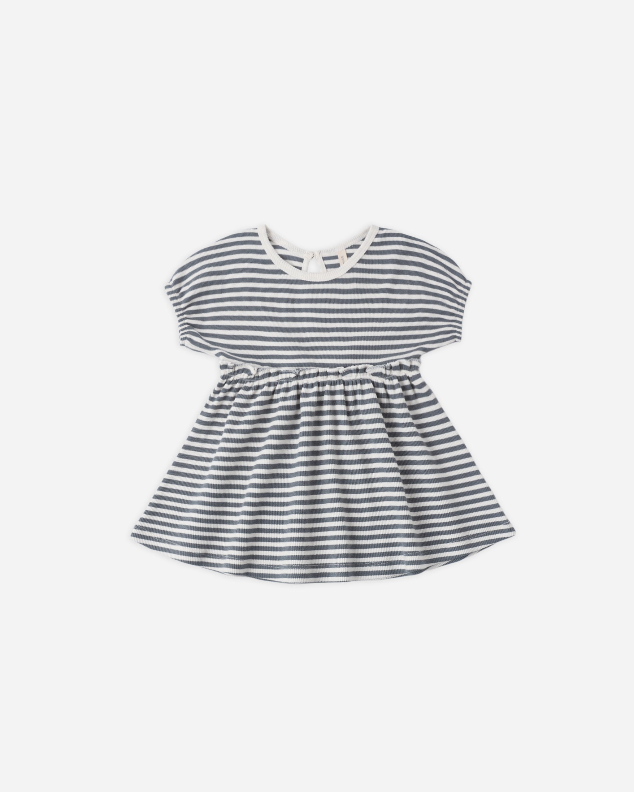Quincy Mae Annie Dress- Ocean Stripe, 12-18M