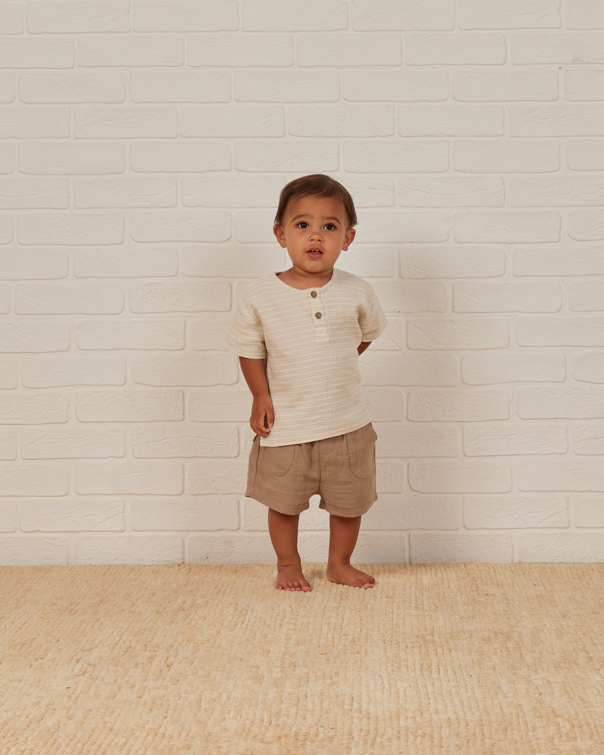 Utility Short || Oat - Rylee + Cru | Kids Clothes | Trendy Baby Clothes | Modern Infant Outfits |