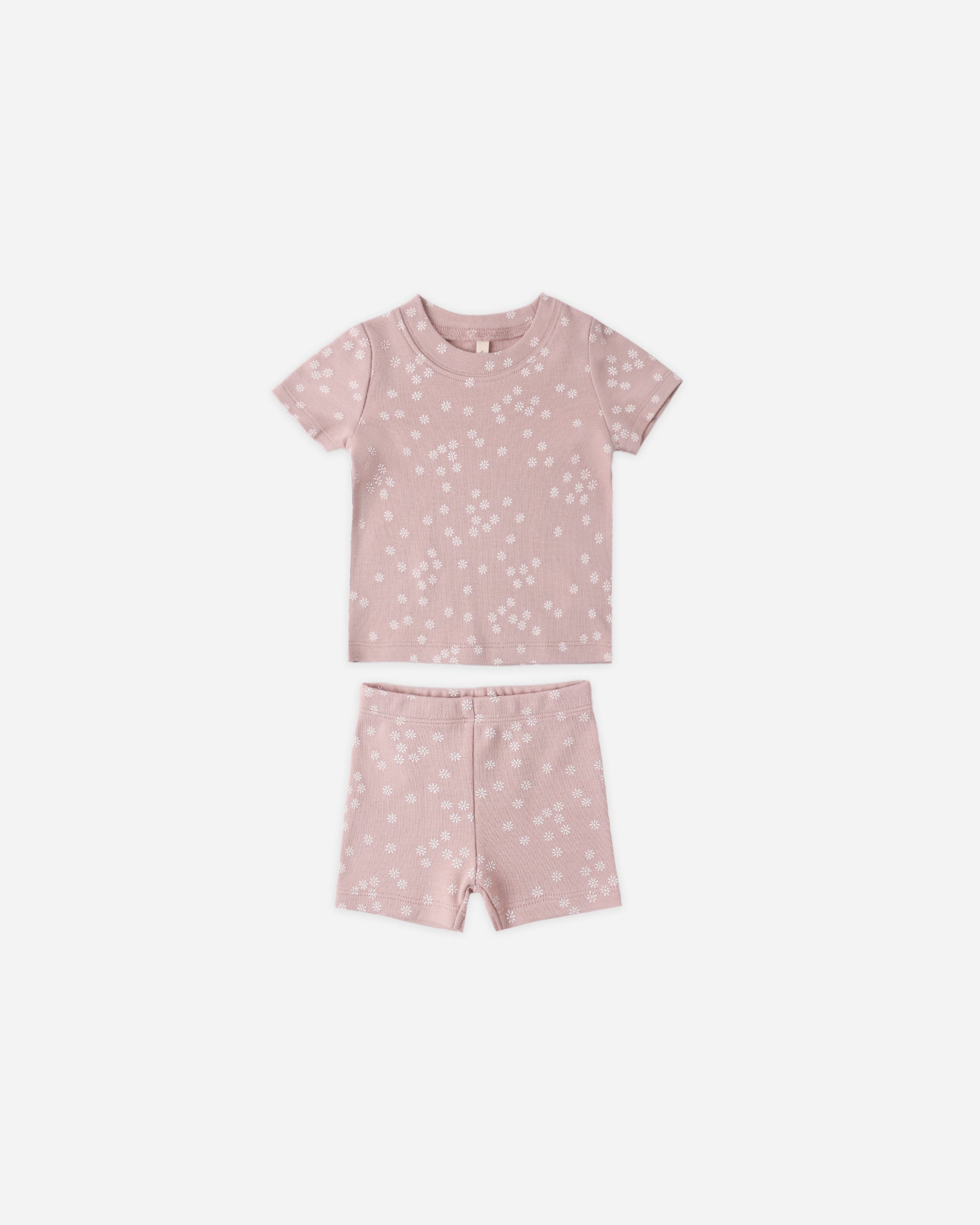 best infant summer pajamas Mauve Ditsy Summer Pajama Set