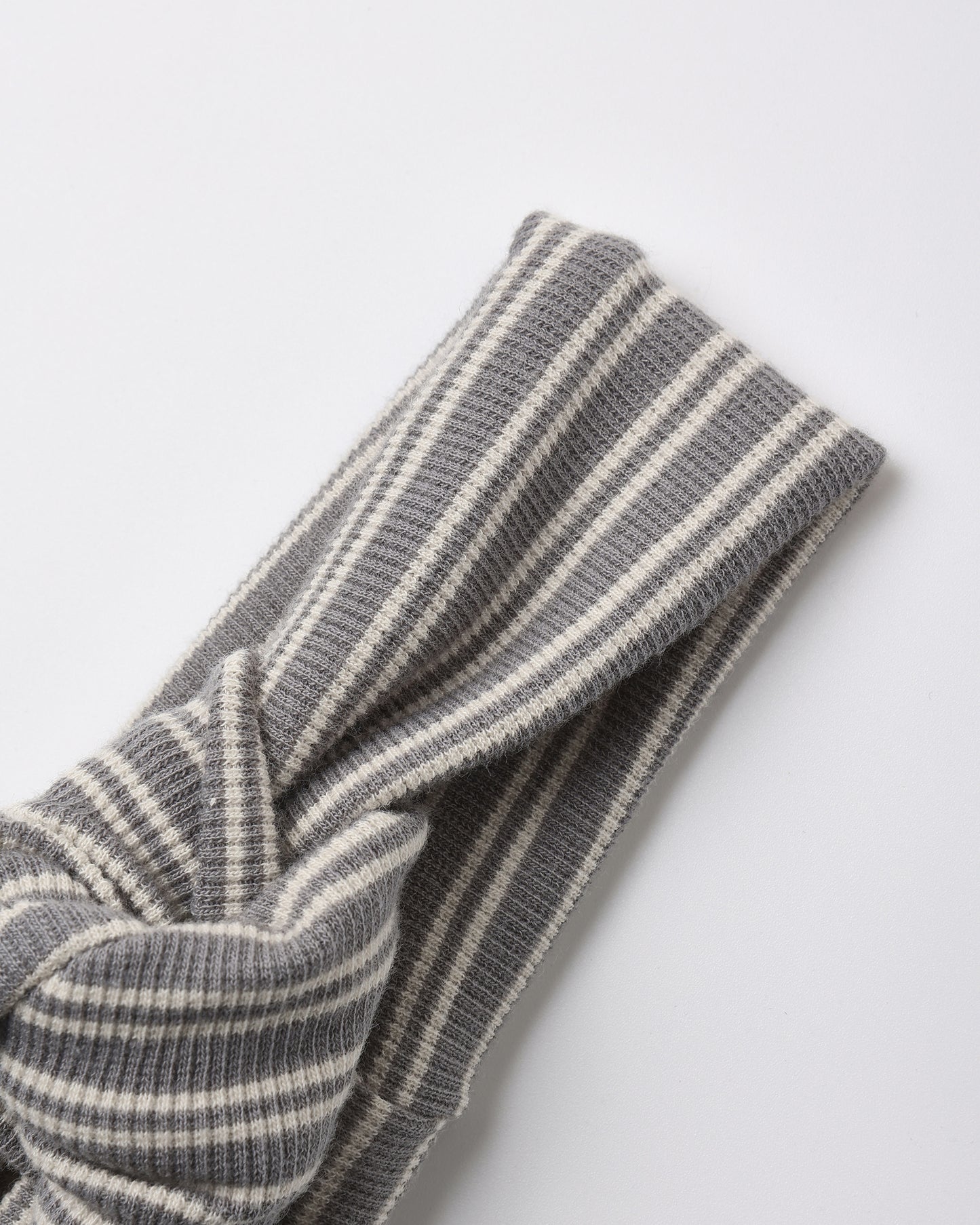 Ribbed Knotted Headband Slate Microstripe - Rylee + Cru | Kids Clothes | Trendy Baby Clothes | Modern Infant Outfits |