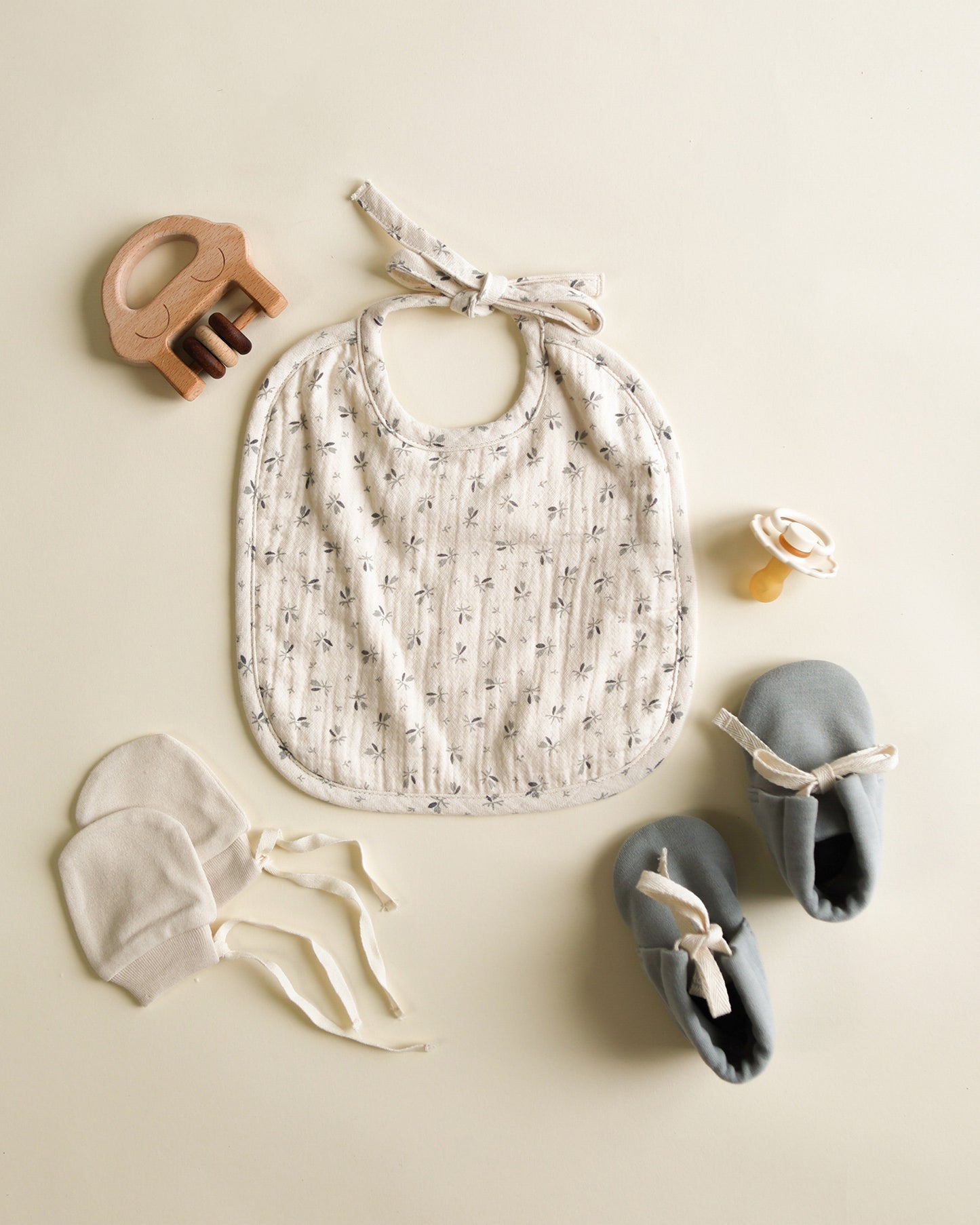 No Scratch Mittens, Set Of 2 || Steel Blue, Natural - Rylee + Cru | Kids Clothes | Trendy Baby Clothes | Modern Infant Outfits |