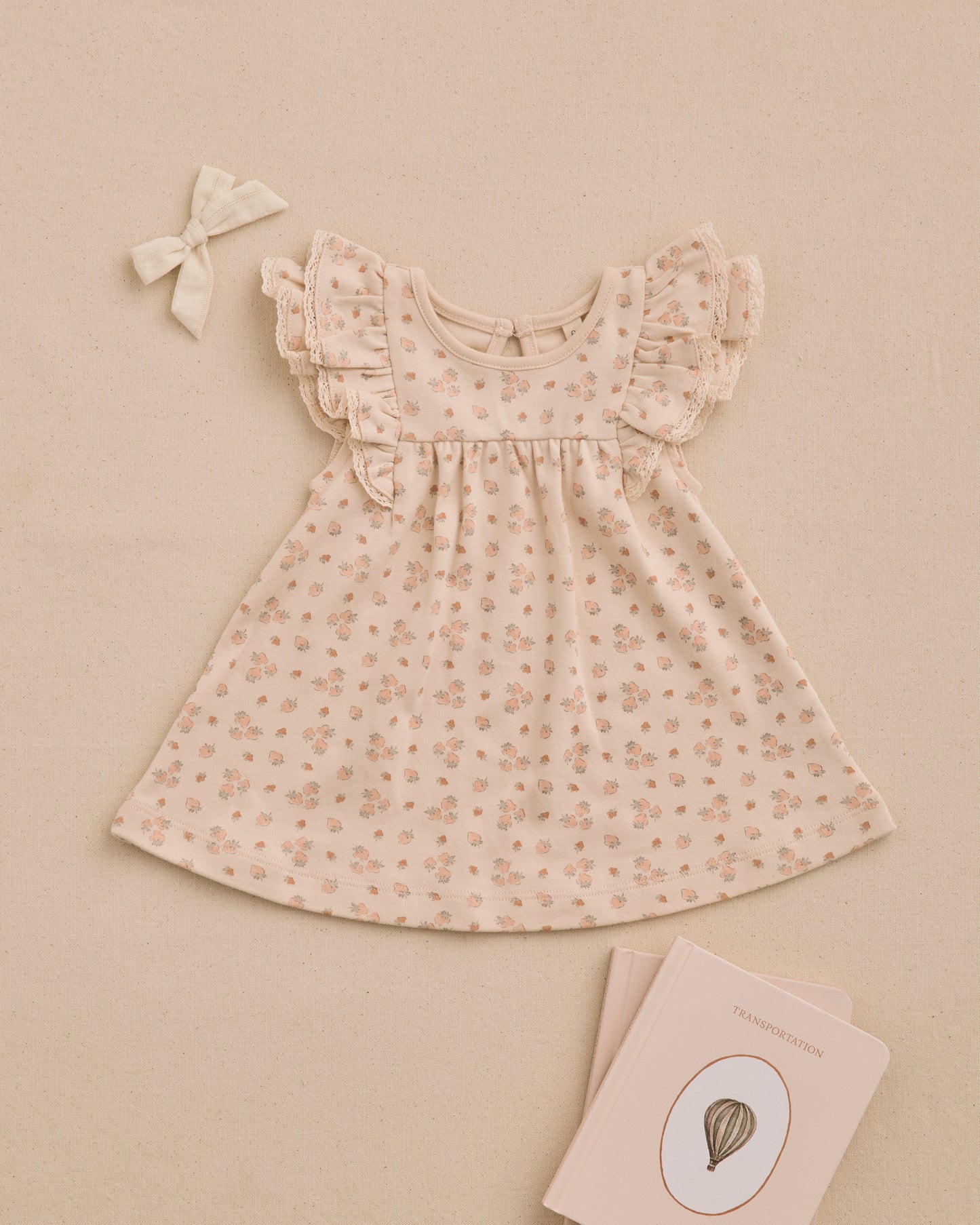 Flutter Dress Strawberries - Rylee + Cru | Kids Clothes | Trendy Baby Clothes | Modern Infant Outfits |
