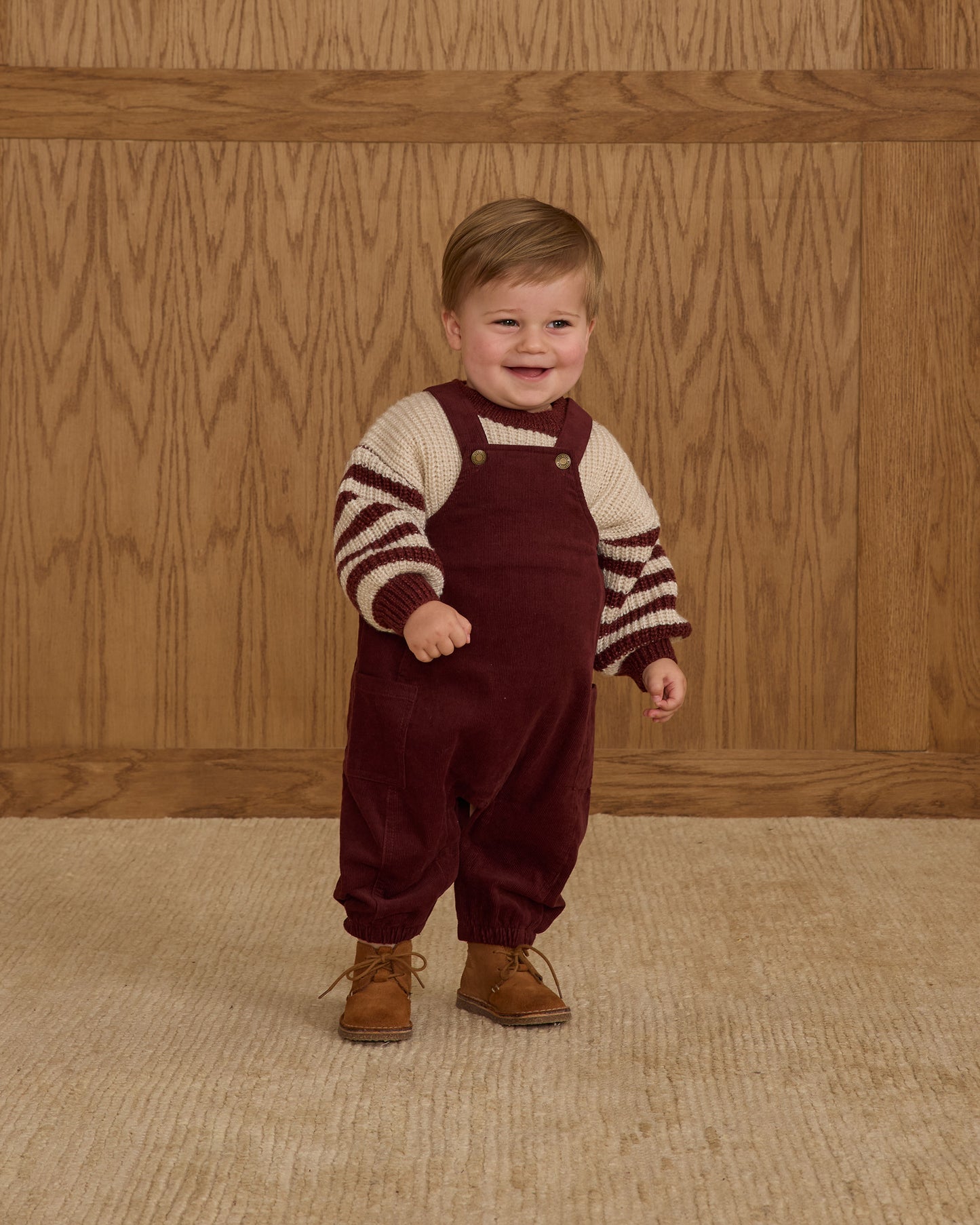 Aspen Sweater || Burgundy Stripe - Rylee + Cru | Kids Clothes | Trendy Baby Clothes | Modern Infant Outfits |