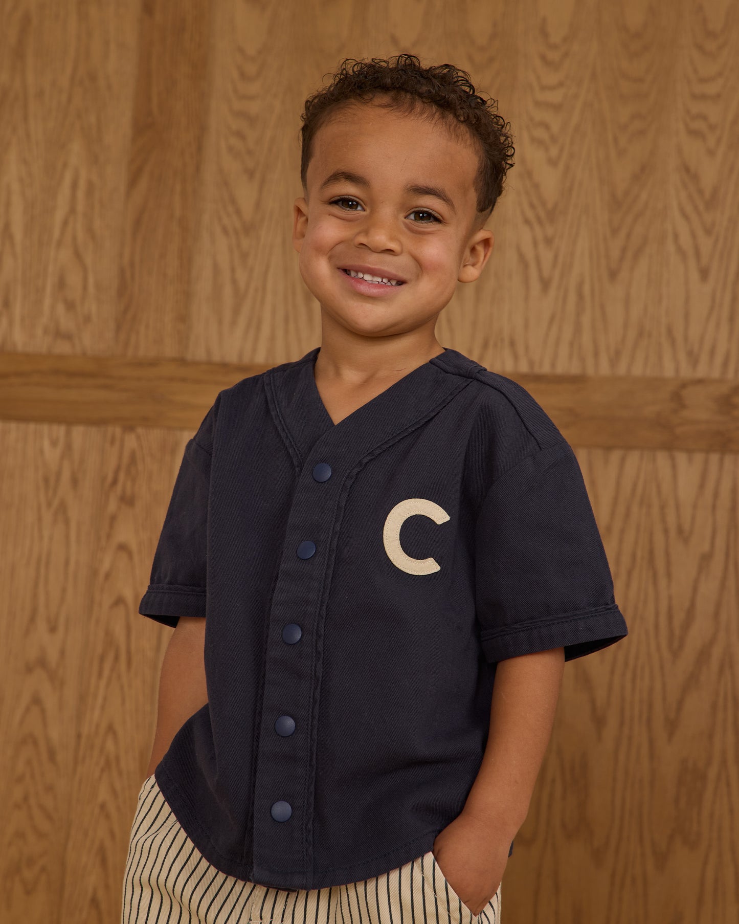 Baseball Shirt || Navy - Rylee + Cru | Kids Clothes | Trendy Baby Clothes | Modern Infant Outfits |