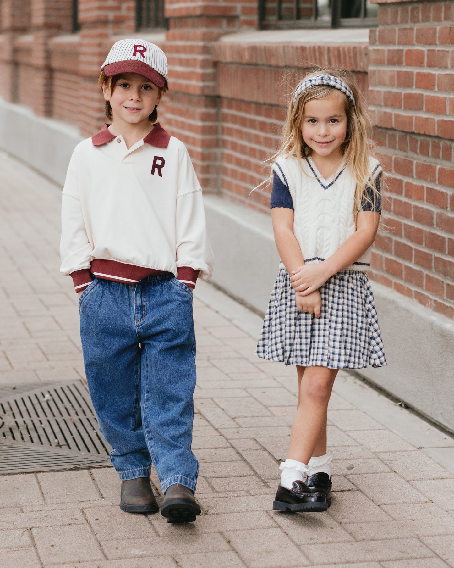 Collared Sweatshirt || Natural - Rylee + Cru | Kids Clothes | Trendy Baby Clothes | Modern Infant Outfits |