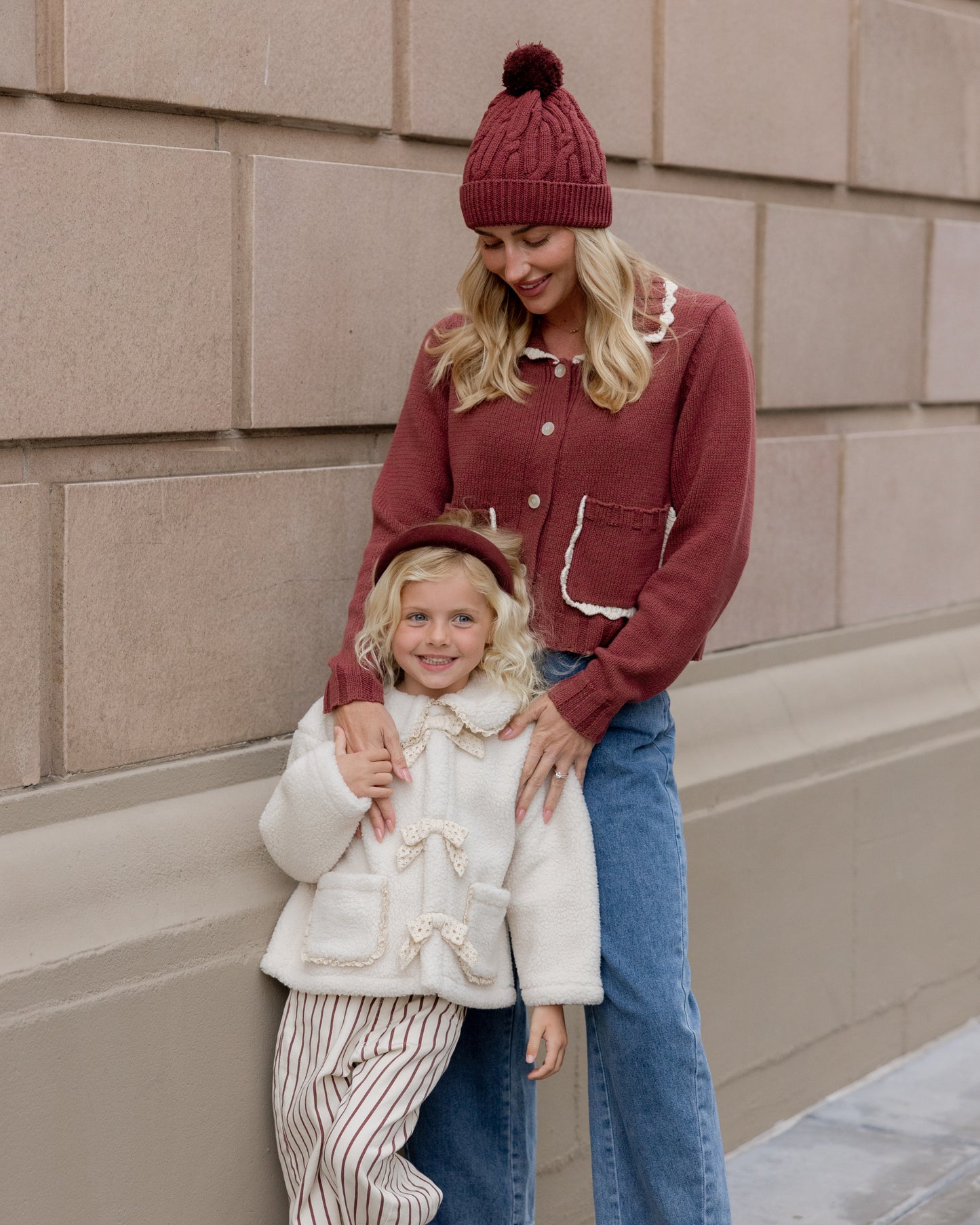 Shearling Collared Coat || Natural - Rylee + Cru | Kids Clothes | Trendy Baby Clothes | Modern Infant Outfits |