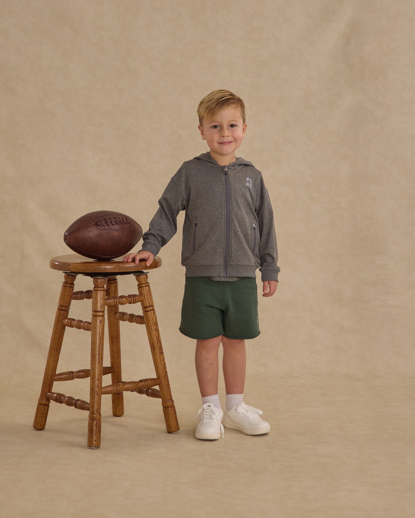 Zip-Up Tech Hoodie || Heathered Black - Rylee + Cru | Kids Clothes | Trendy Baby Clothes | Modern Infant Outfits |