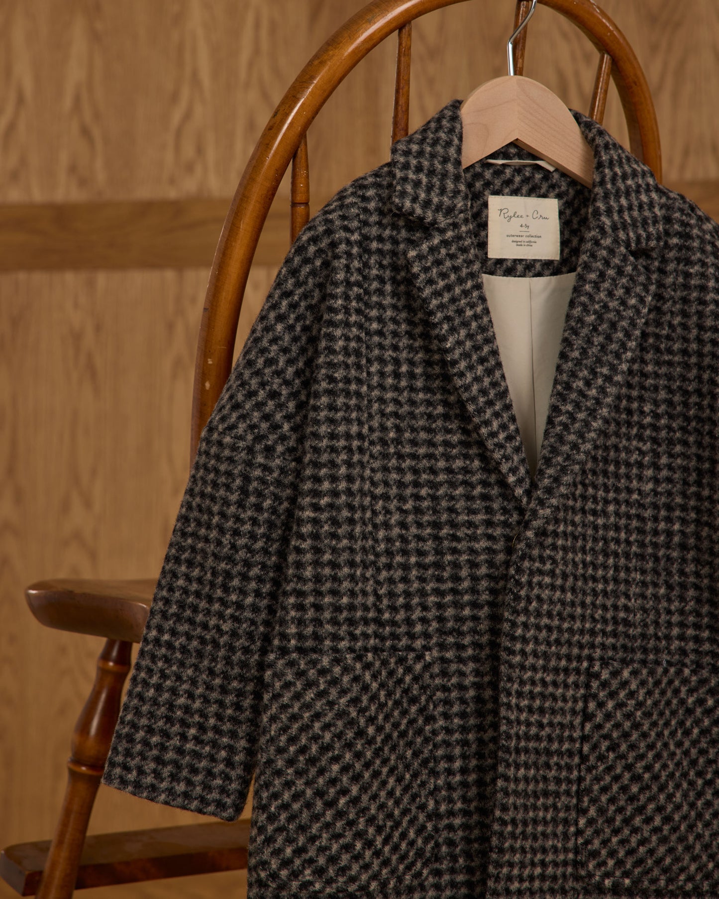 Longline Coat || Micro Check - Rylee + Cru | Kids Clothes | Trendy Baby Clothes | Modern Infant Outfits |