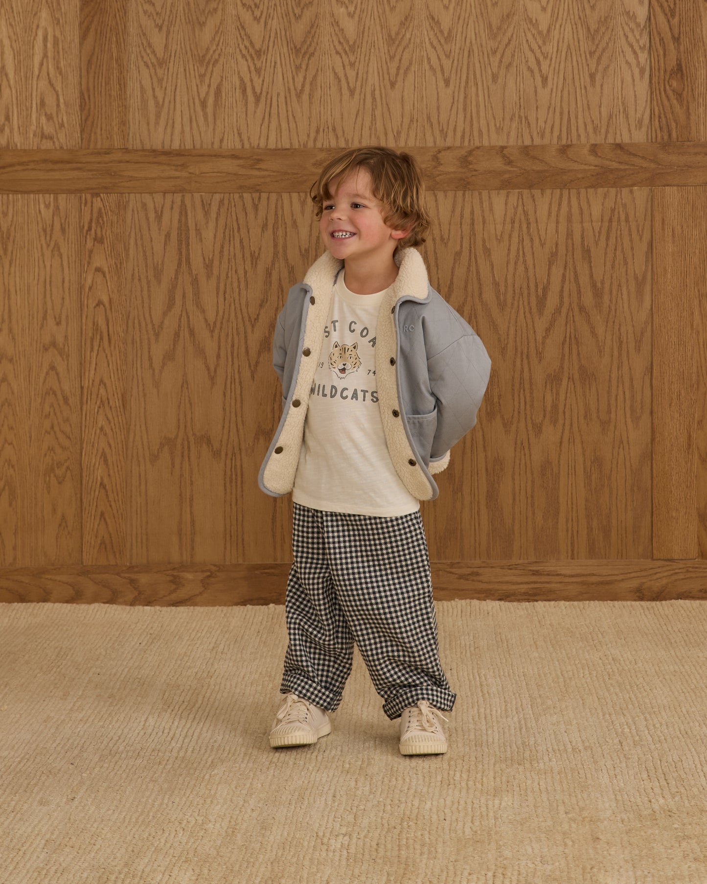 Quilted Winter Coat || Dusty Blue - Rylee + Cru | Kids Clothes | Trendy Baby Clothes | Modern Infant Outfits |