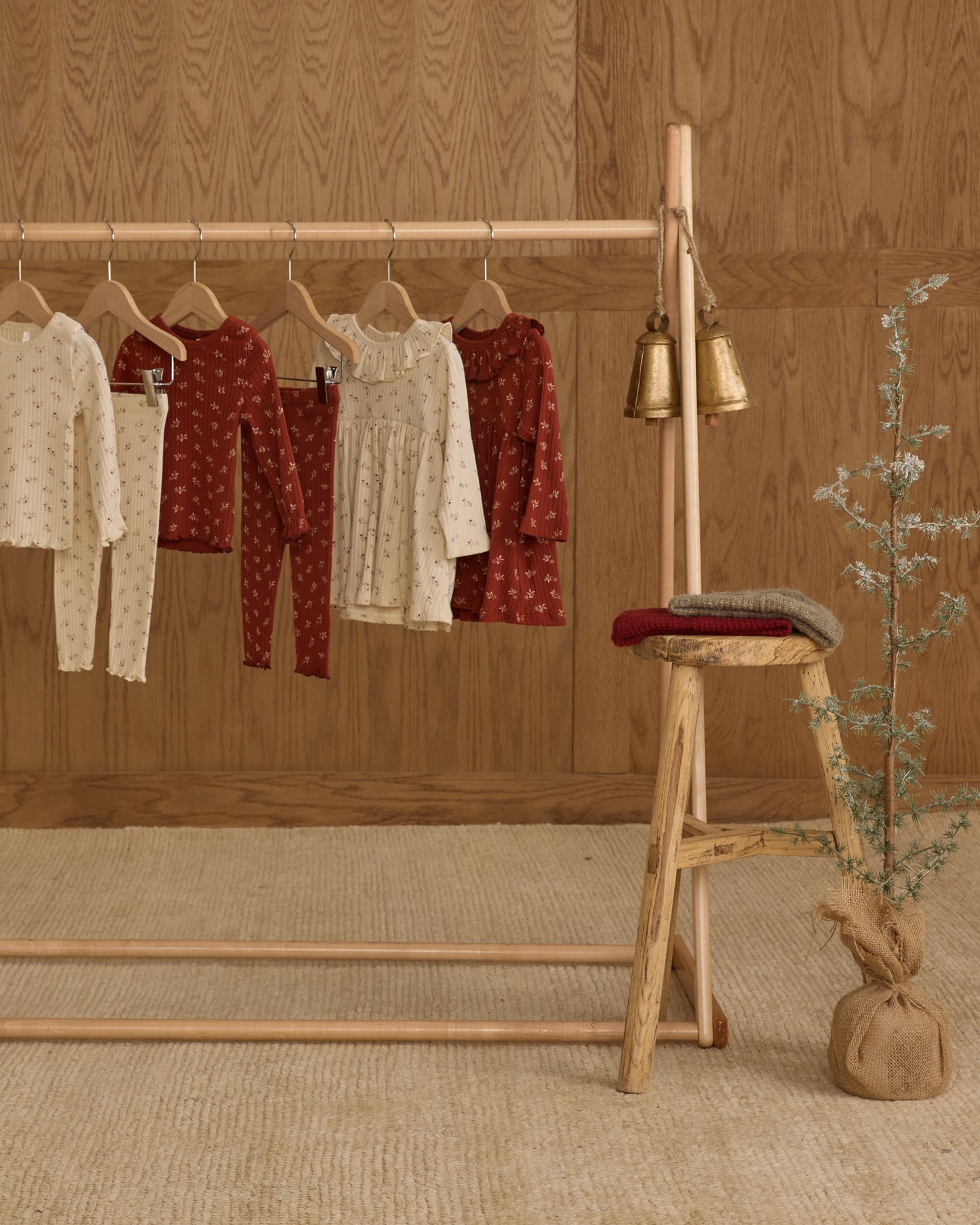 Ruffle Collar Dress || Ruby Ditsy - Rylee + Cru | Kids Clothes | Trendy Baby Clothes | Modern Infant Outfits |