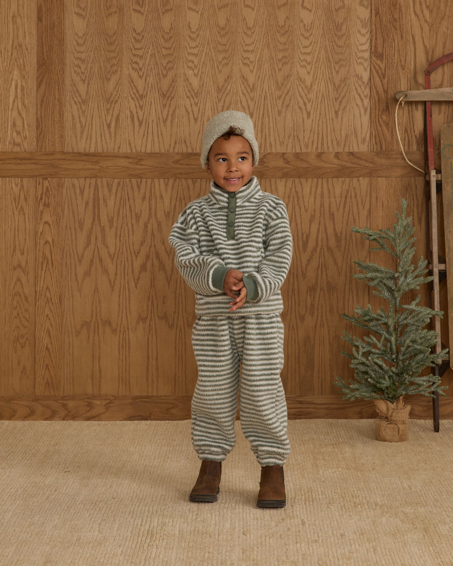 Snap Pullover || Evergreen Stripe - Rylee + Cru | Kids Clothes | Trendy Baby Clothes | Modern Infant Outfits |