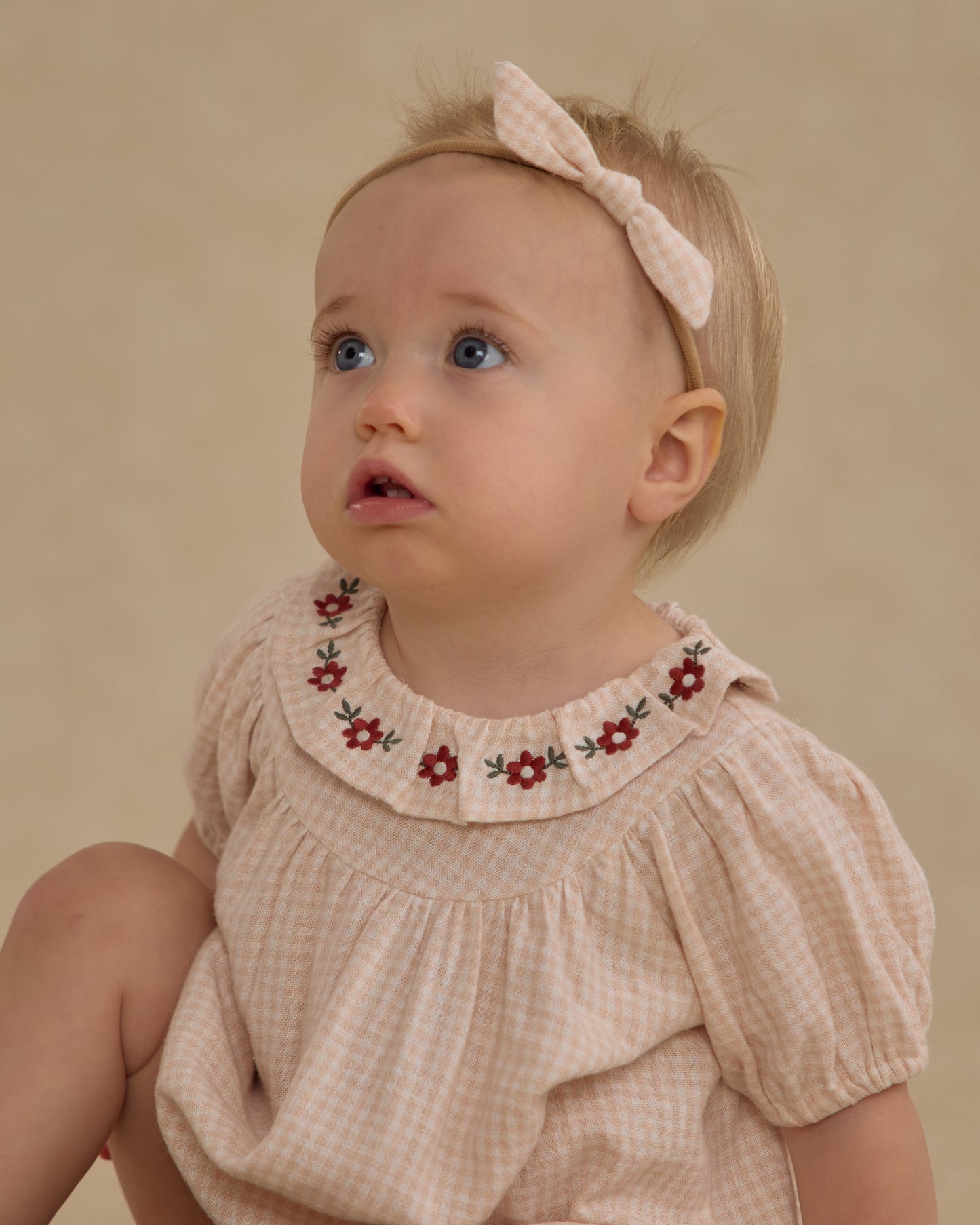 Lula Romper || Petal Gingham - Rylee + Cru | Kids Clothes | Trendy Baby Clothes | Modern Infant Outfits |