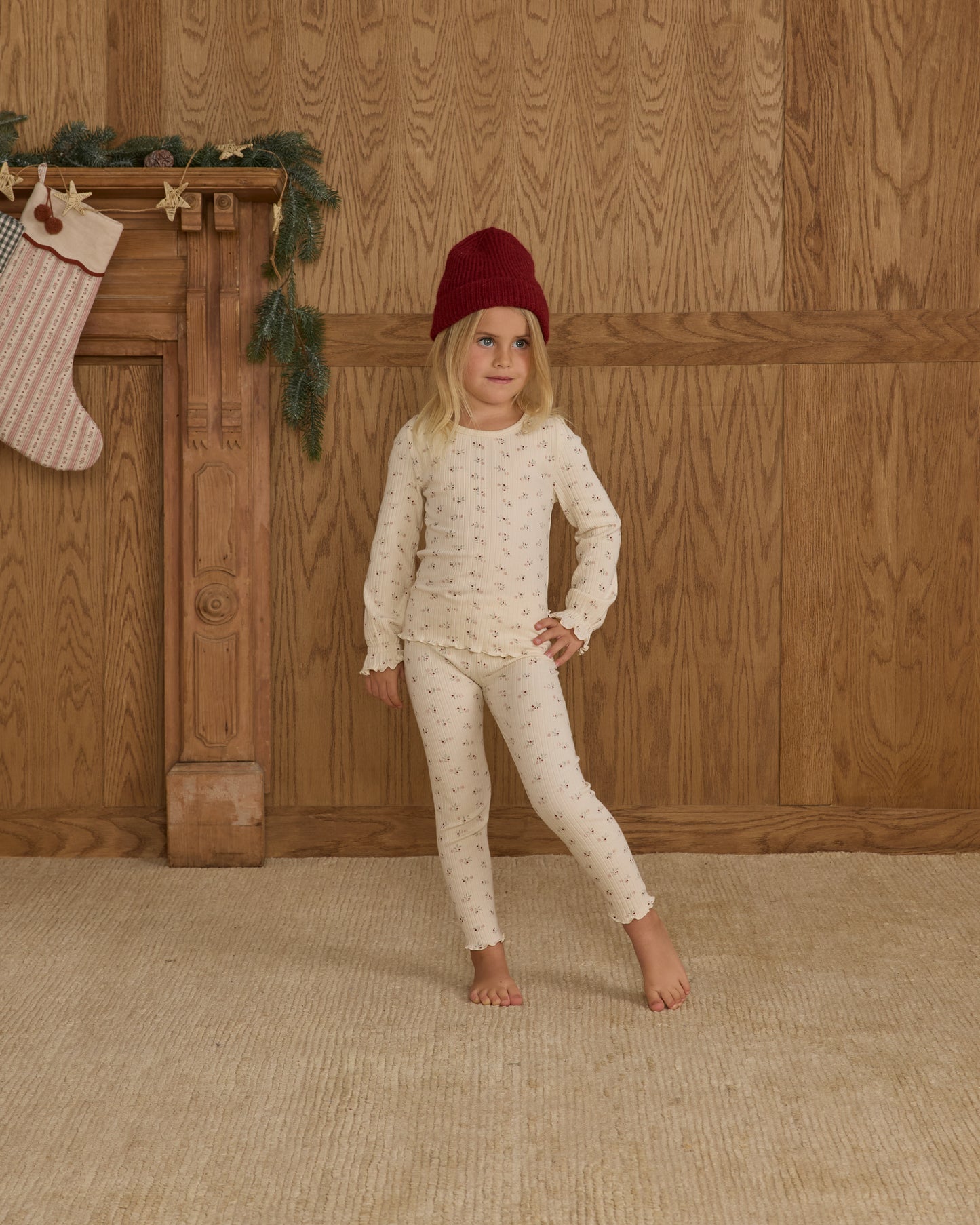 Legging || Natural Ditsy - Rylee + Cru | Kids Clothes | Trendy Baby Clothes | Modern Infant Outfits |