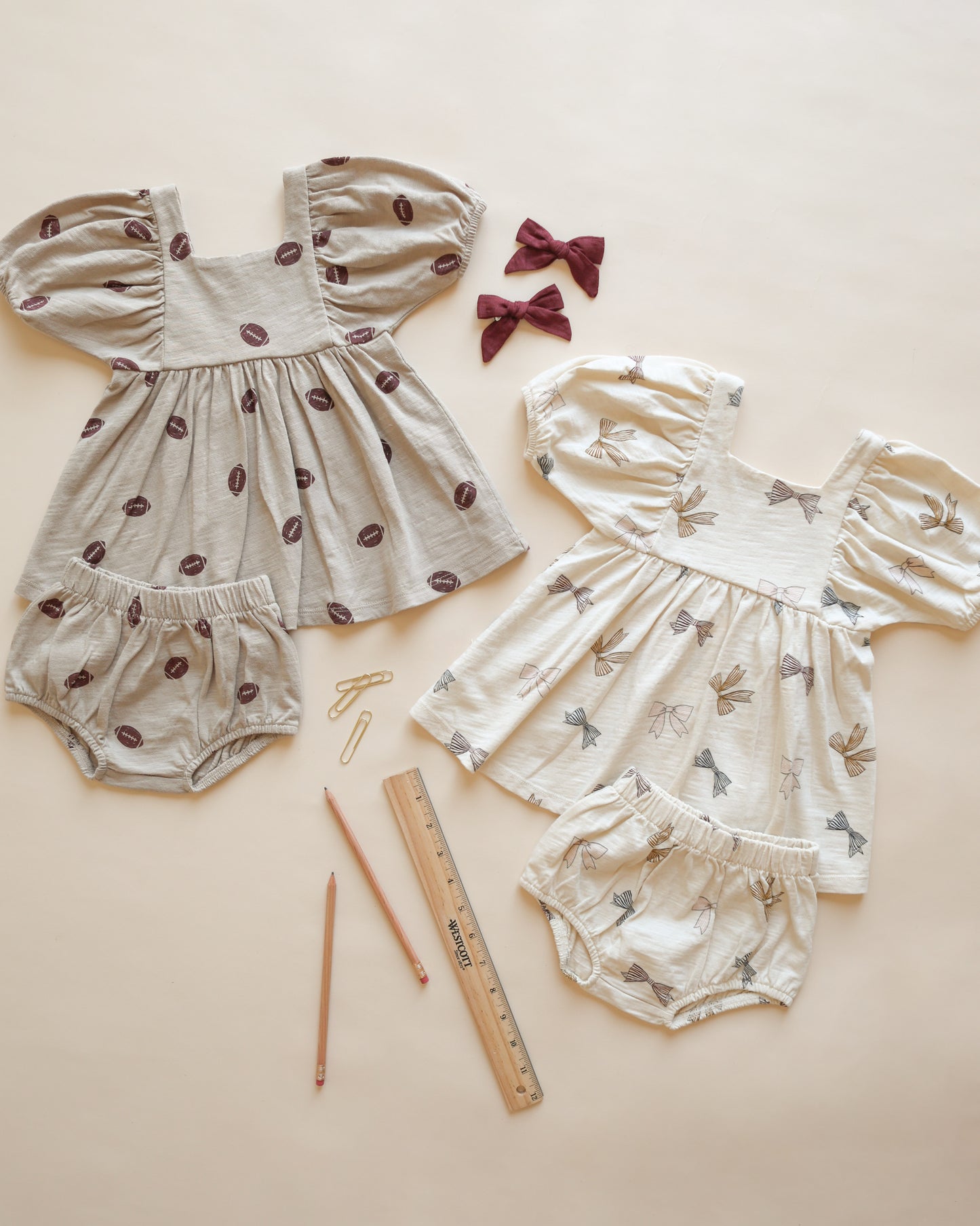 Brea Dress || Football - Rylee + Cru | Kids Clothes | Trendy Baby Clothes | Modern Infant Outfits |