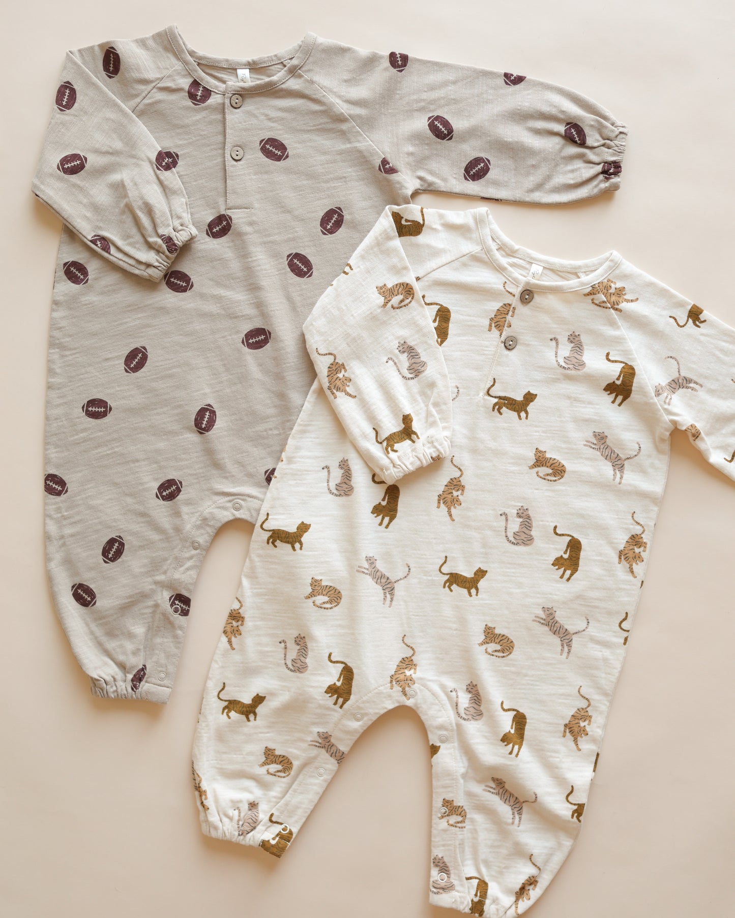 Henley Jumpsuit || Tigers - Rylee + Cru | Kids Clothes | Trendy Baby Clothes | Modern Infant Outfits |