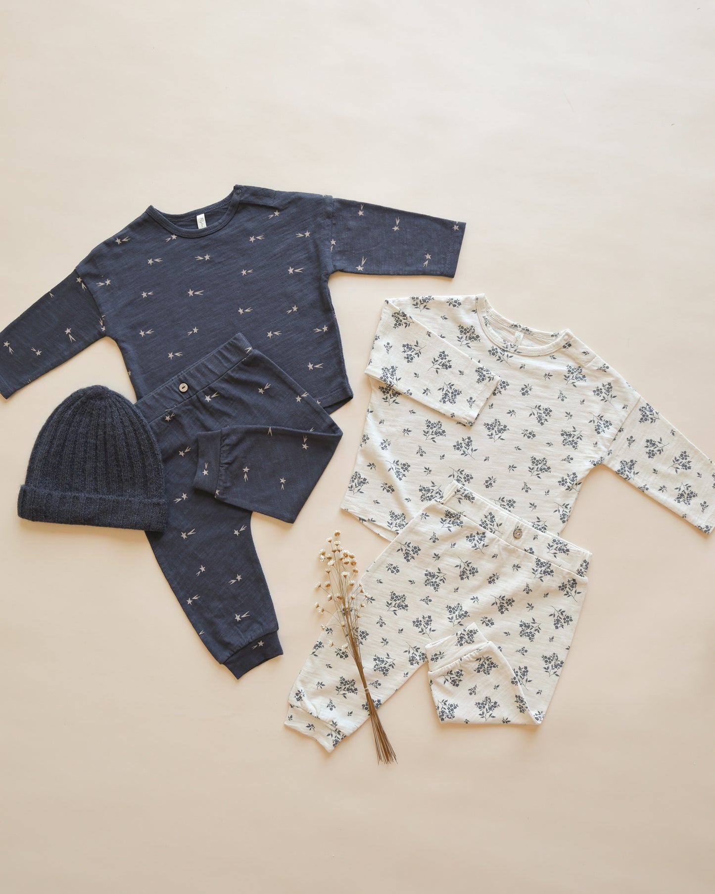 Tee + Pant Set || Blue Floral - Rylee + Cru | Kids Clothes | Trendy Baby Clothes | Modern Infant Outfits |