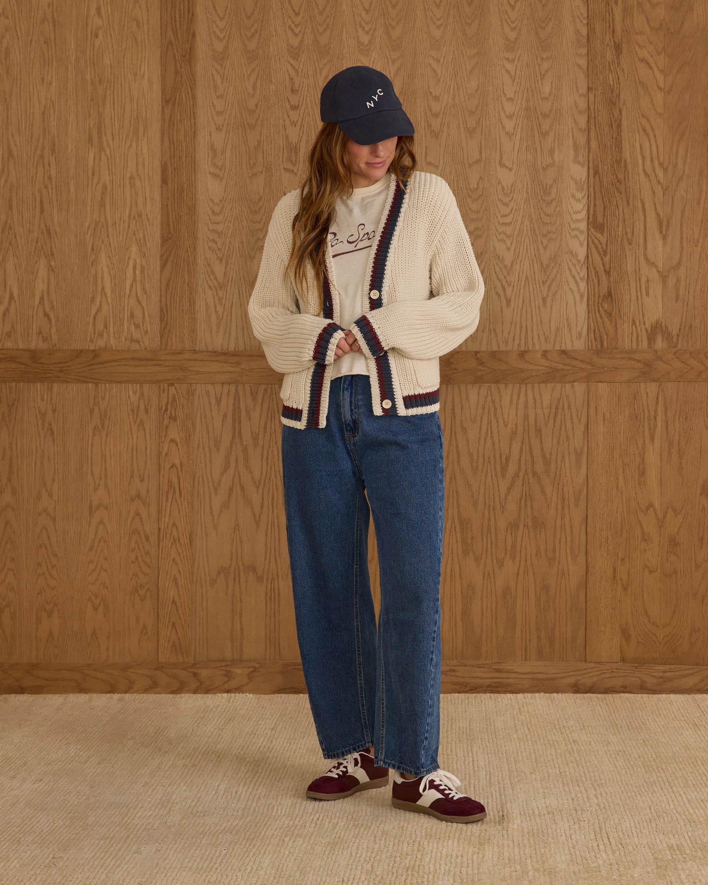 Collegiate Cardigan | Natural - Rylee + Cru | Kids Clothes | Trendy Baby Clothes | Modern Infant Outfits |