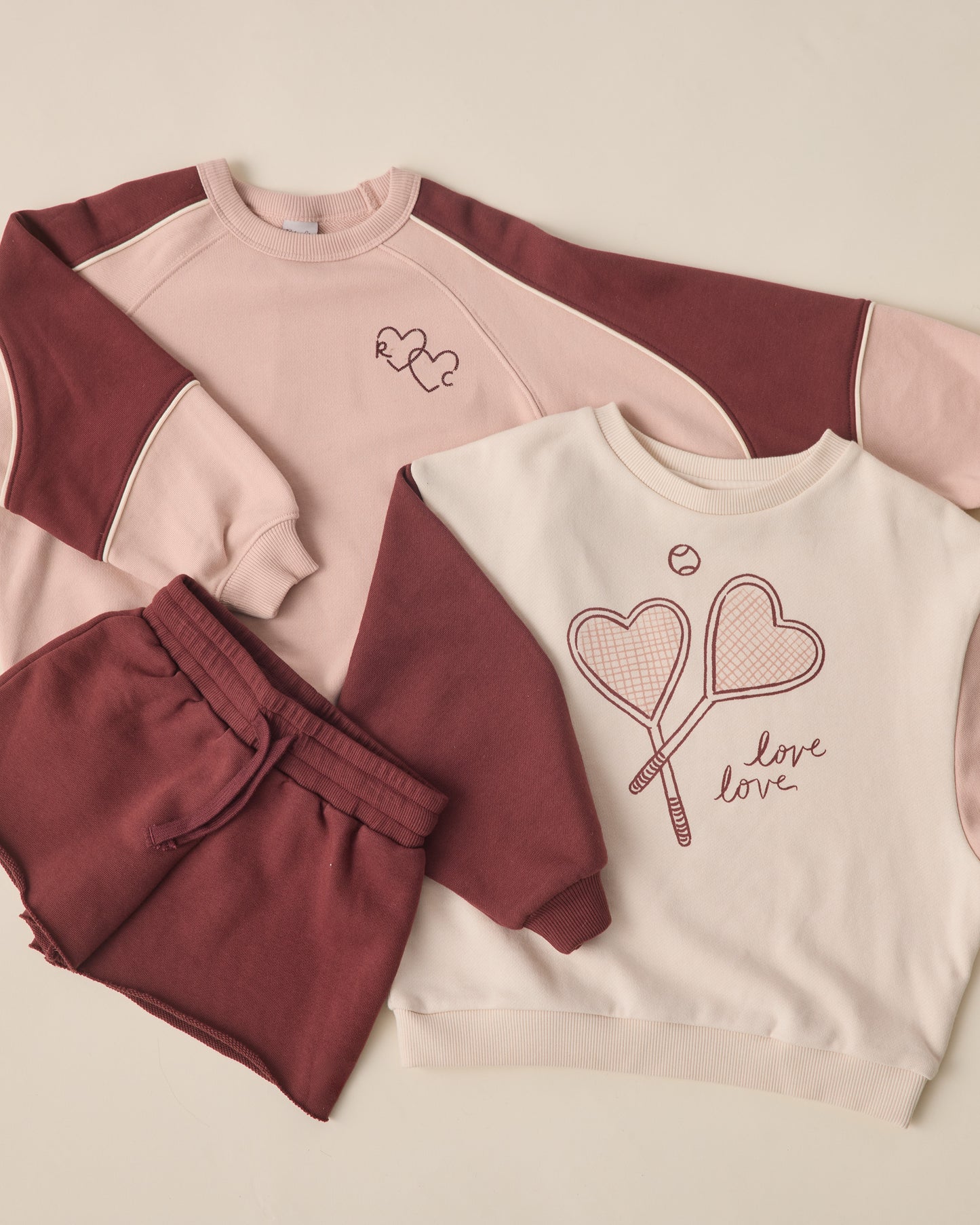 Sweat Short || Burgundy - Rylee + Cru | Kids Clothes | Trendy Baby Clothes | Modern Infant Outfits |