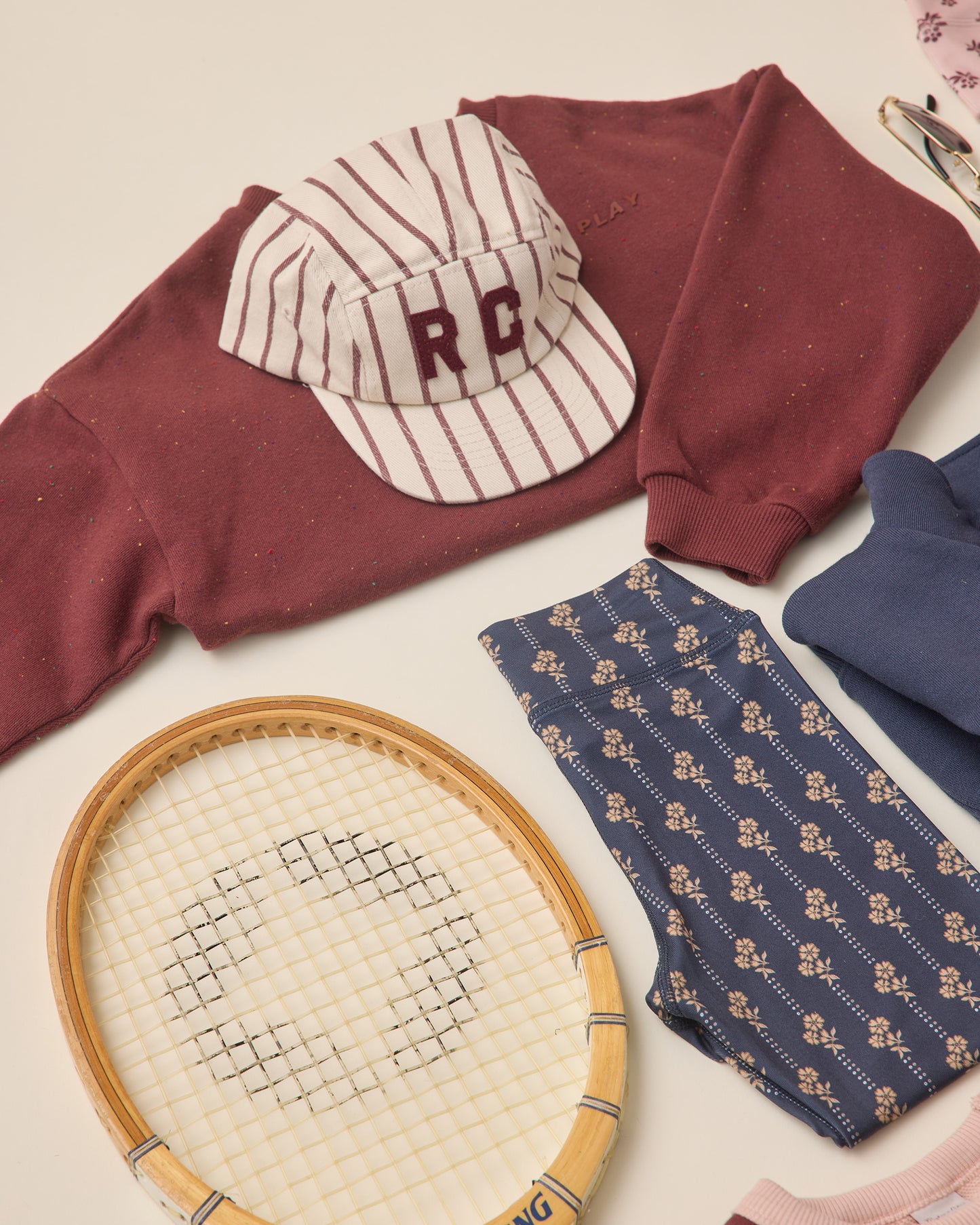 Skater Hat || Burgundy Pinstripe - Rylee + Cru | Kids Clothes | Trendy Baby Clothes | Modern Infant Outfits |