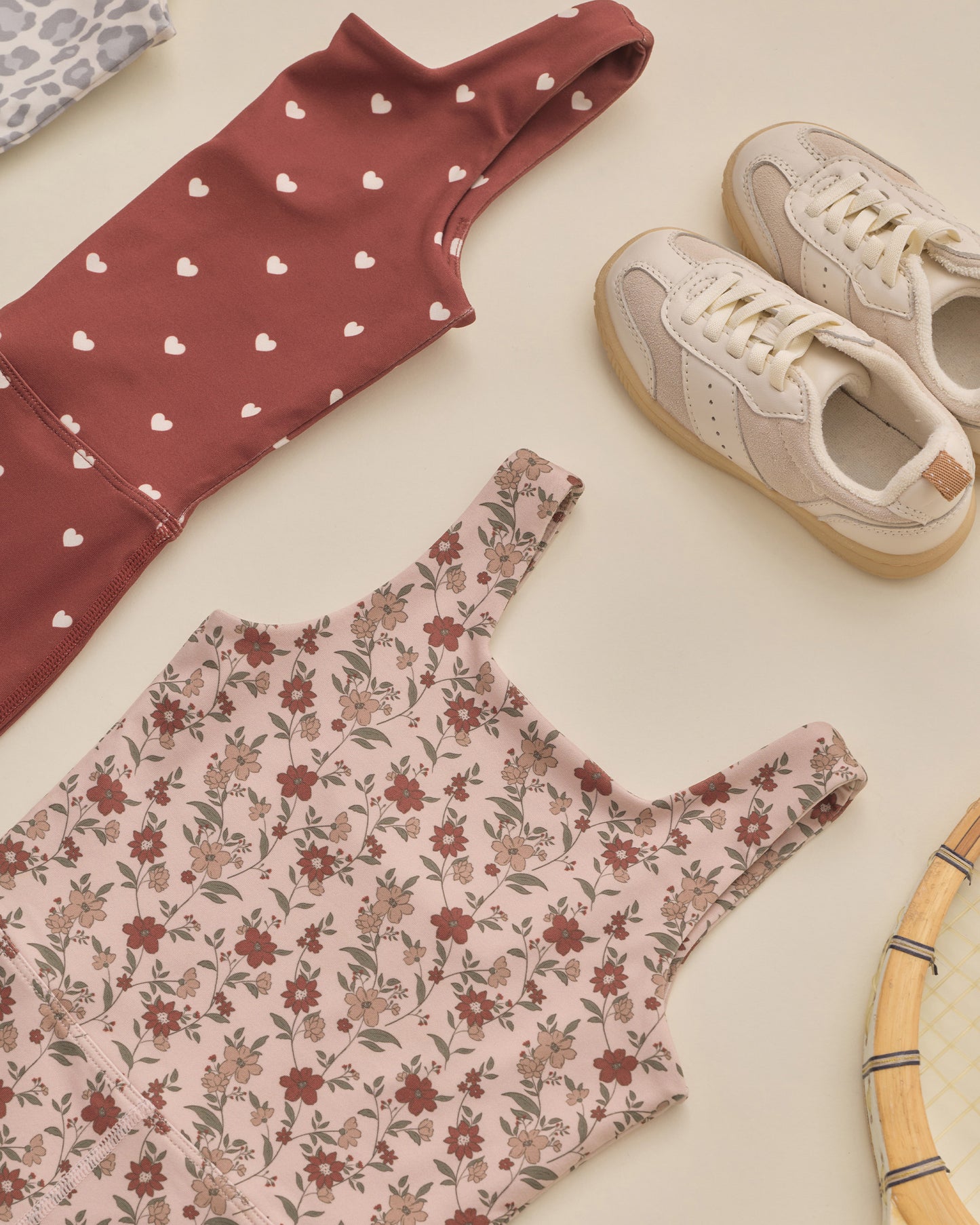Malibu Bodysuit Brick Hearts - Rylee + Cru | Kids Clothes | Trendy Baby Clothes | Modern Infant Outfits |