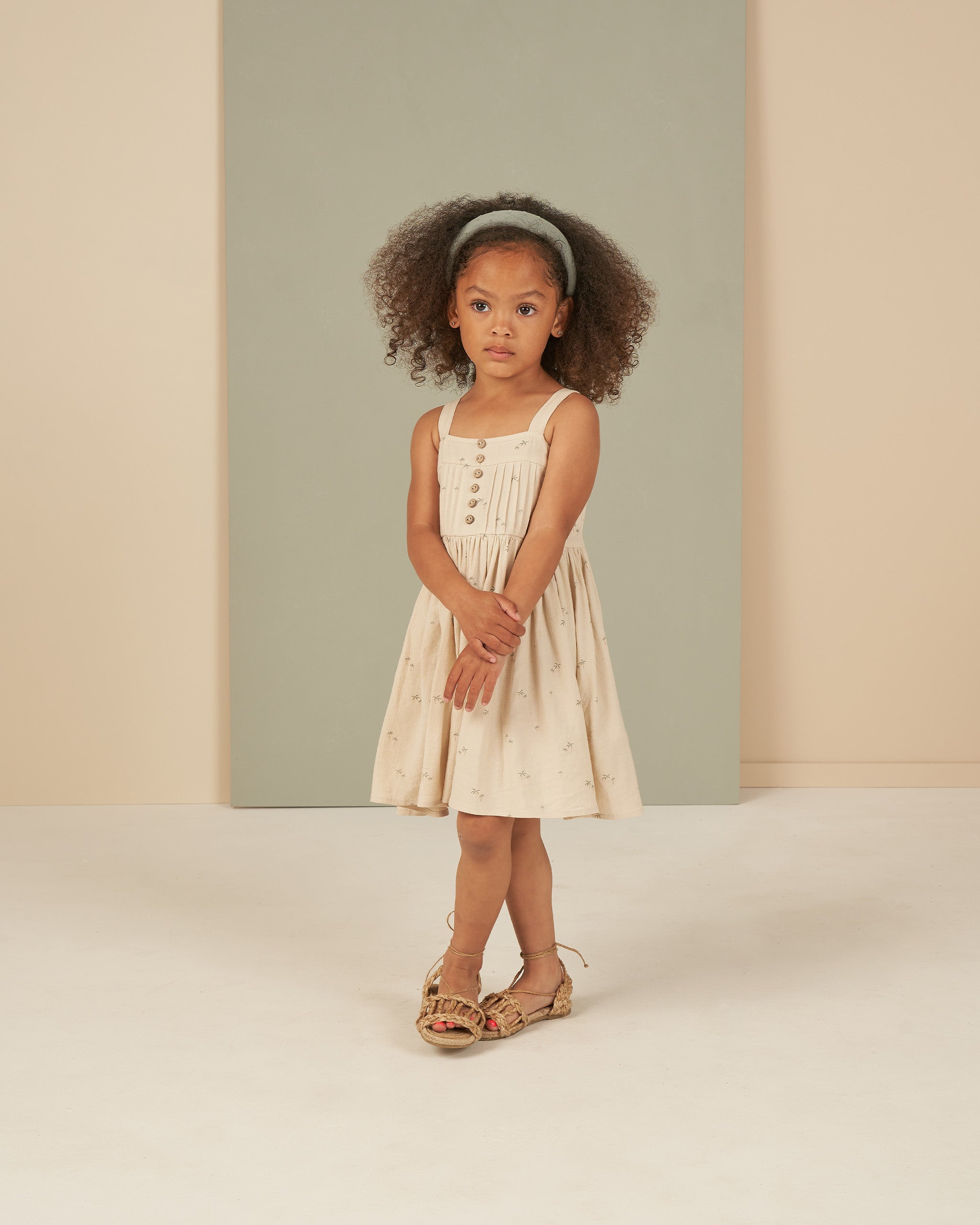 Colbie Mini Dress || Palm - Rylee + Cru | Kids Clothes | Trendy Baby Clothes | Modern Infant Outfits |