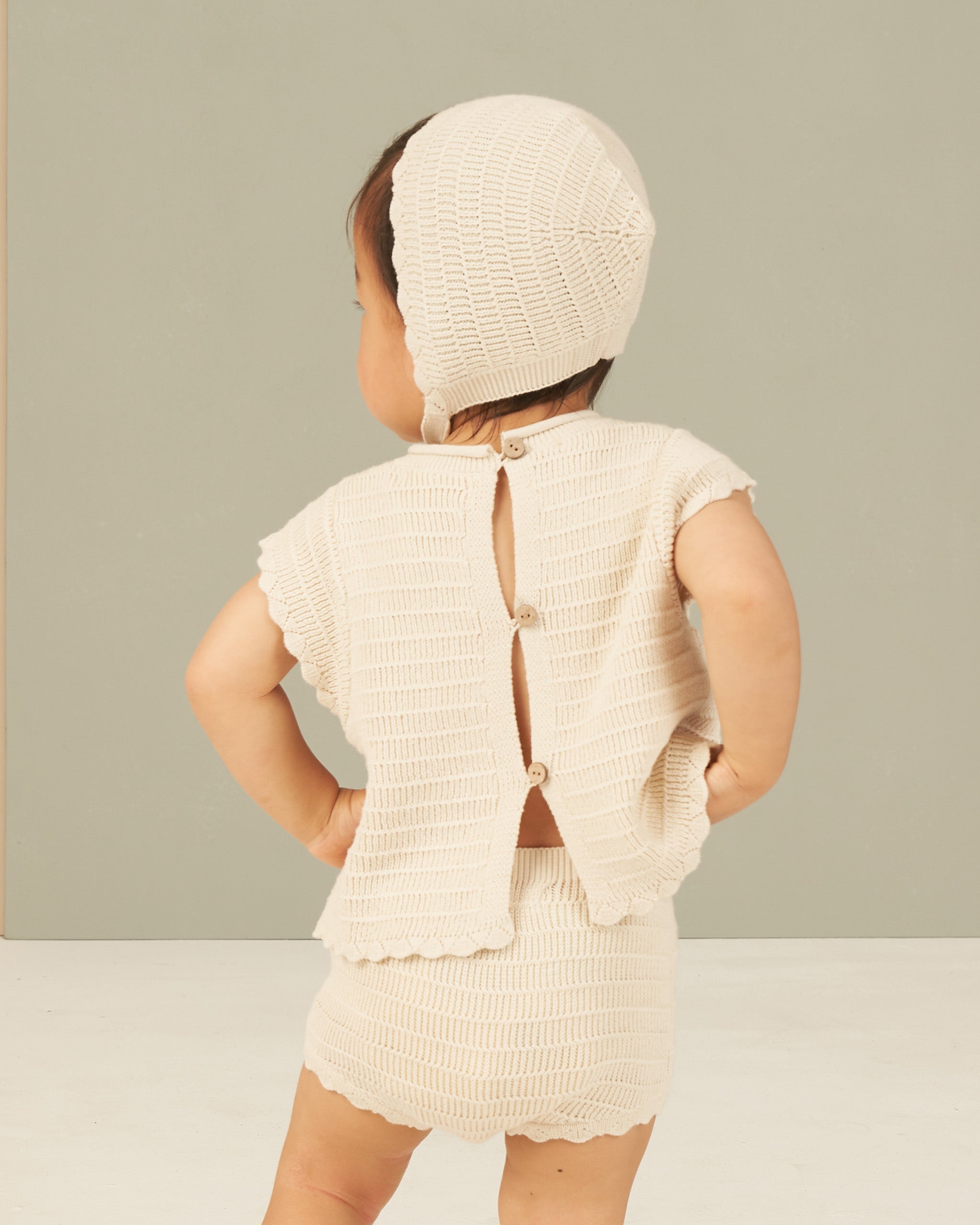 Knit Bonnet || Natural - Rylee + Cru | Kids Clothes | Trendy Baby Clothes | Modern Infant Outfits |