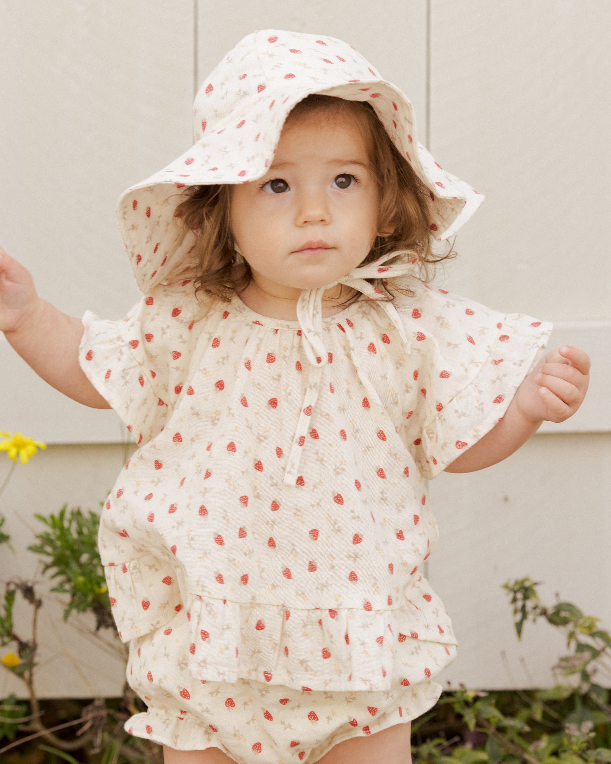 Floppy Sun Hat || Strawberry Fields - Rylee + Cru | Kids Clothes | Trendy Baby Clothes | Modern Infant Outfits |
