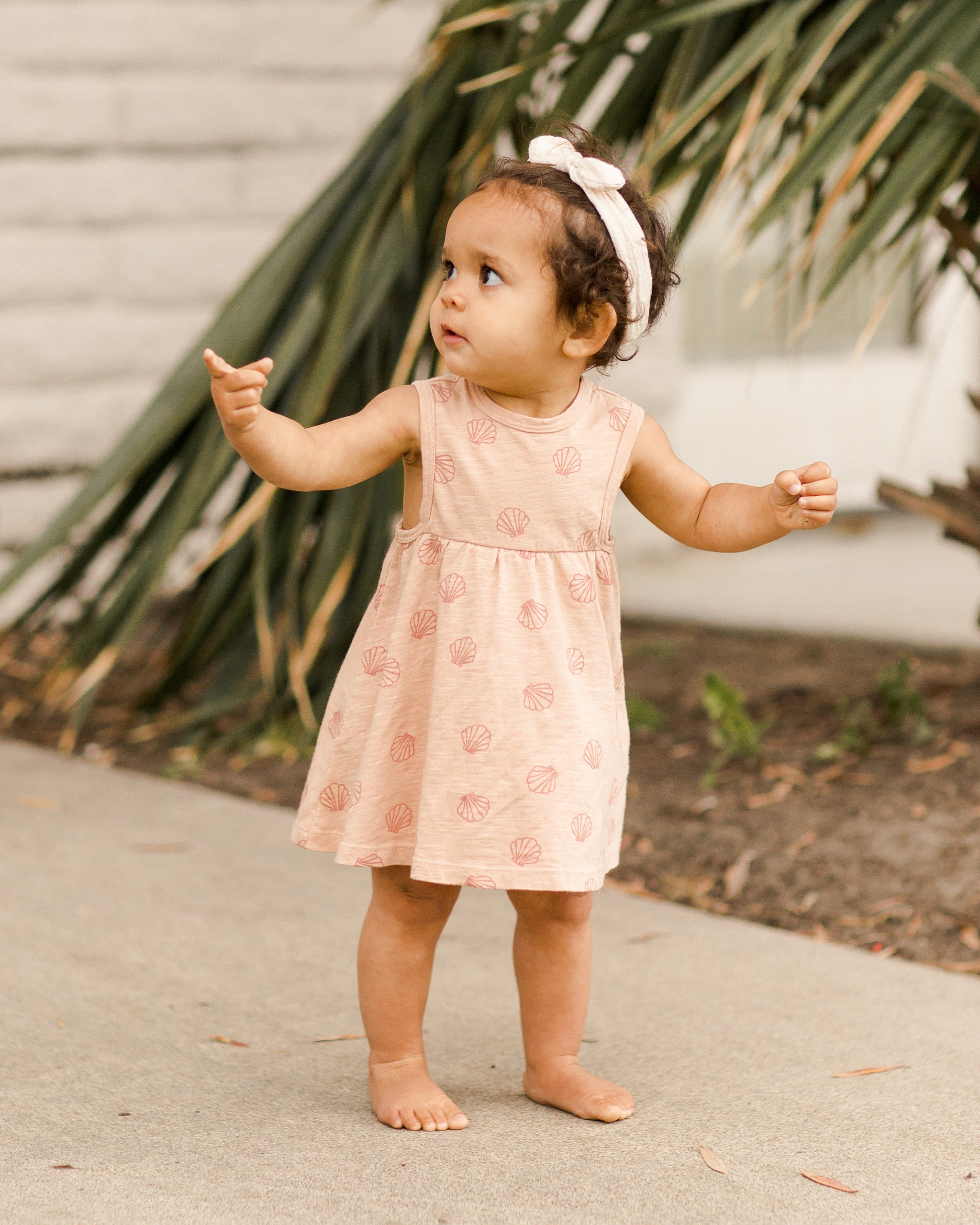 Layla Dress || Seashell - Rylee + Cru | Kids Clothes | Trendy Baby Clothes | Modern Infant Outfits |