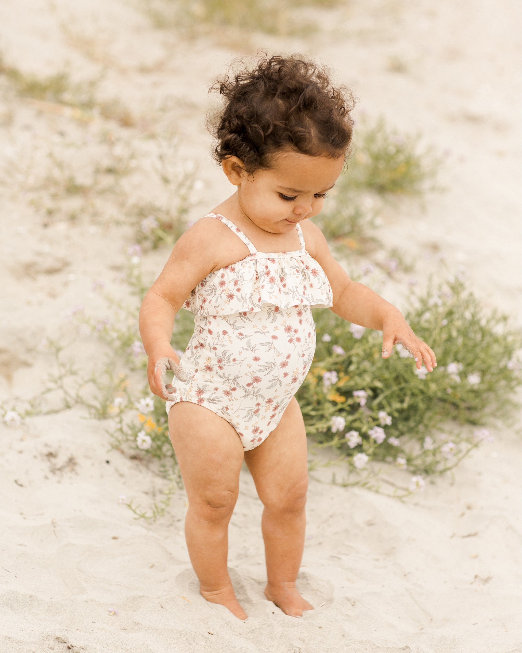 Ruffle One-Piece || Aster - Rylee + Cru | Kids Clothes | Trendy Baby Clothes | Modern Infant Outfits |