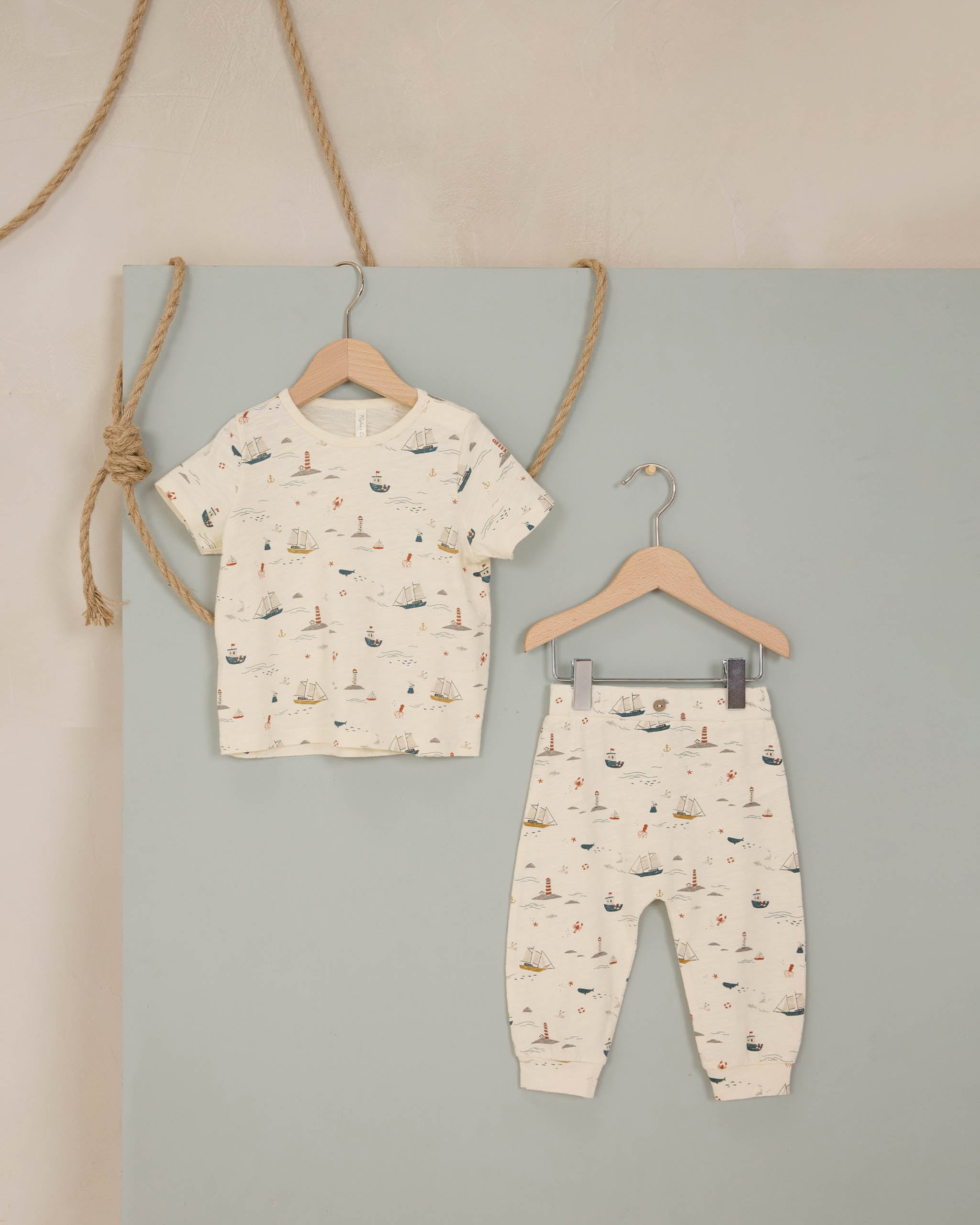 Tee + Slouch Pant Set || Nautical - Rylee + Cru | Kids Clothes | Trendy Baby Clothes | Modern Infant Outfits |