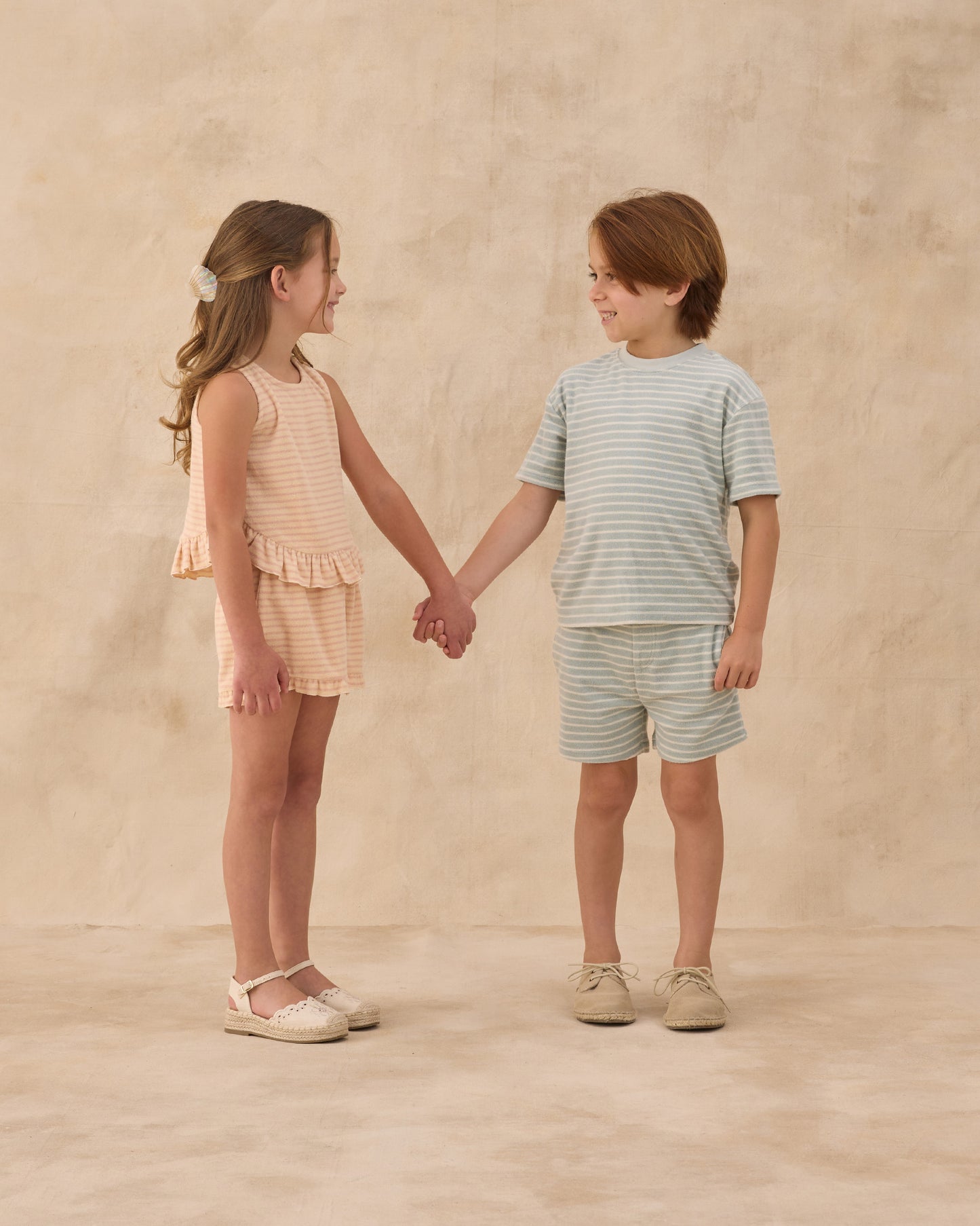 Shell Clip Set Seafoam, Natural