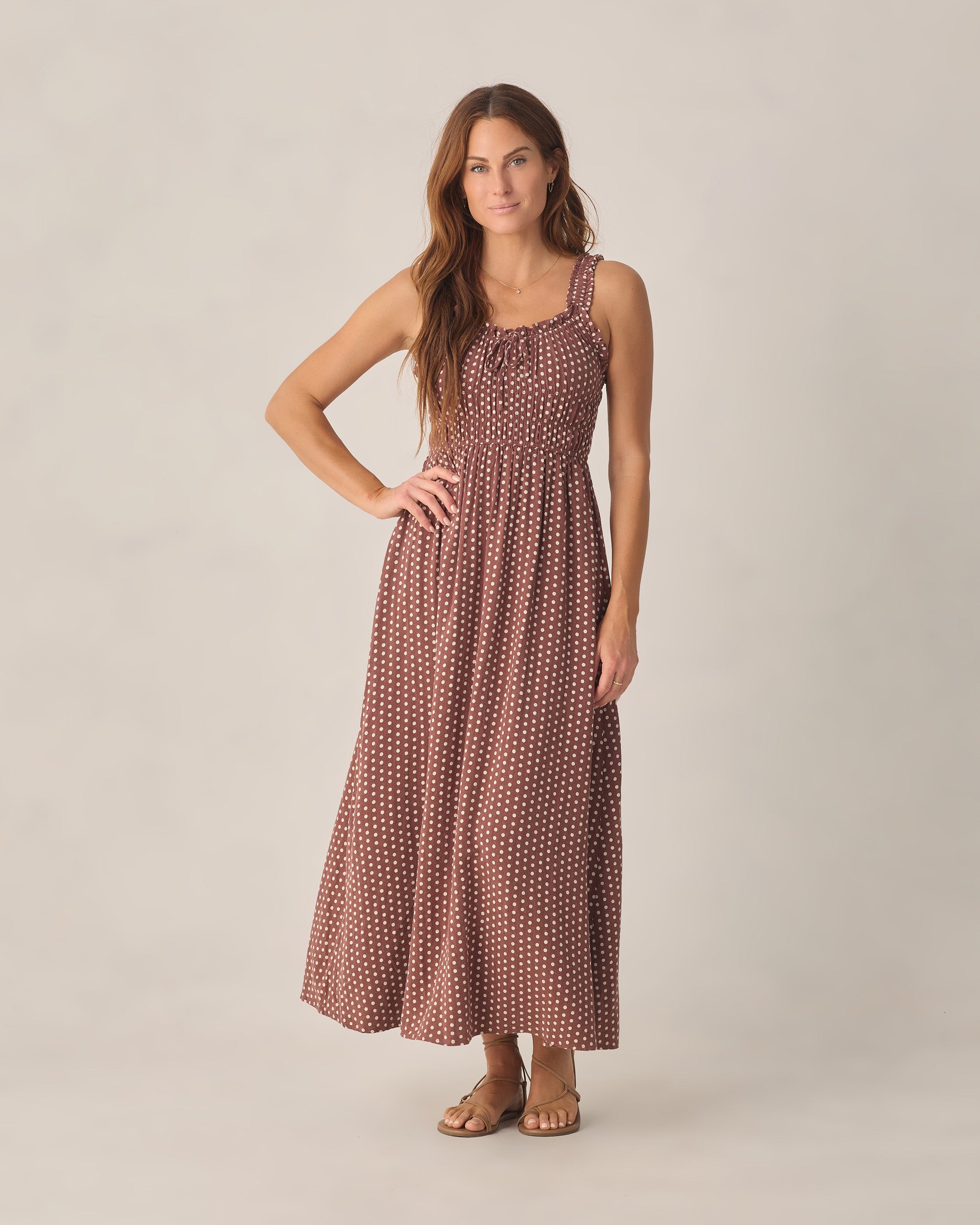 Women's Jane Dress Chocolate Polka Dot Women's Jane Dress Chocolate Polka Dot